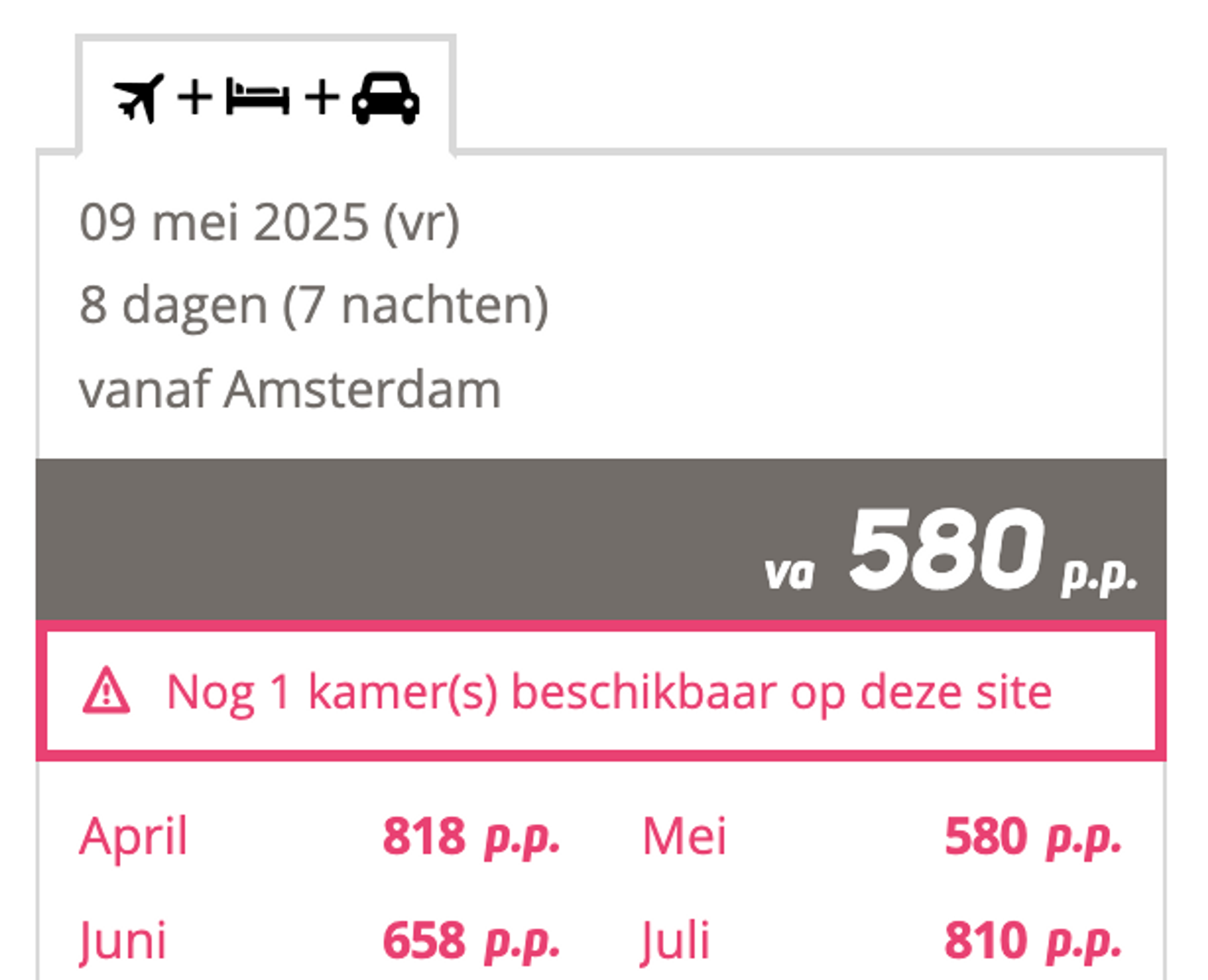 Boekingsvoorbeeld
