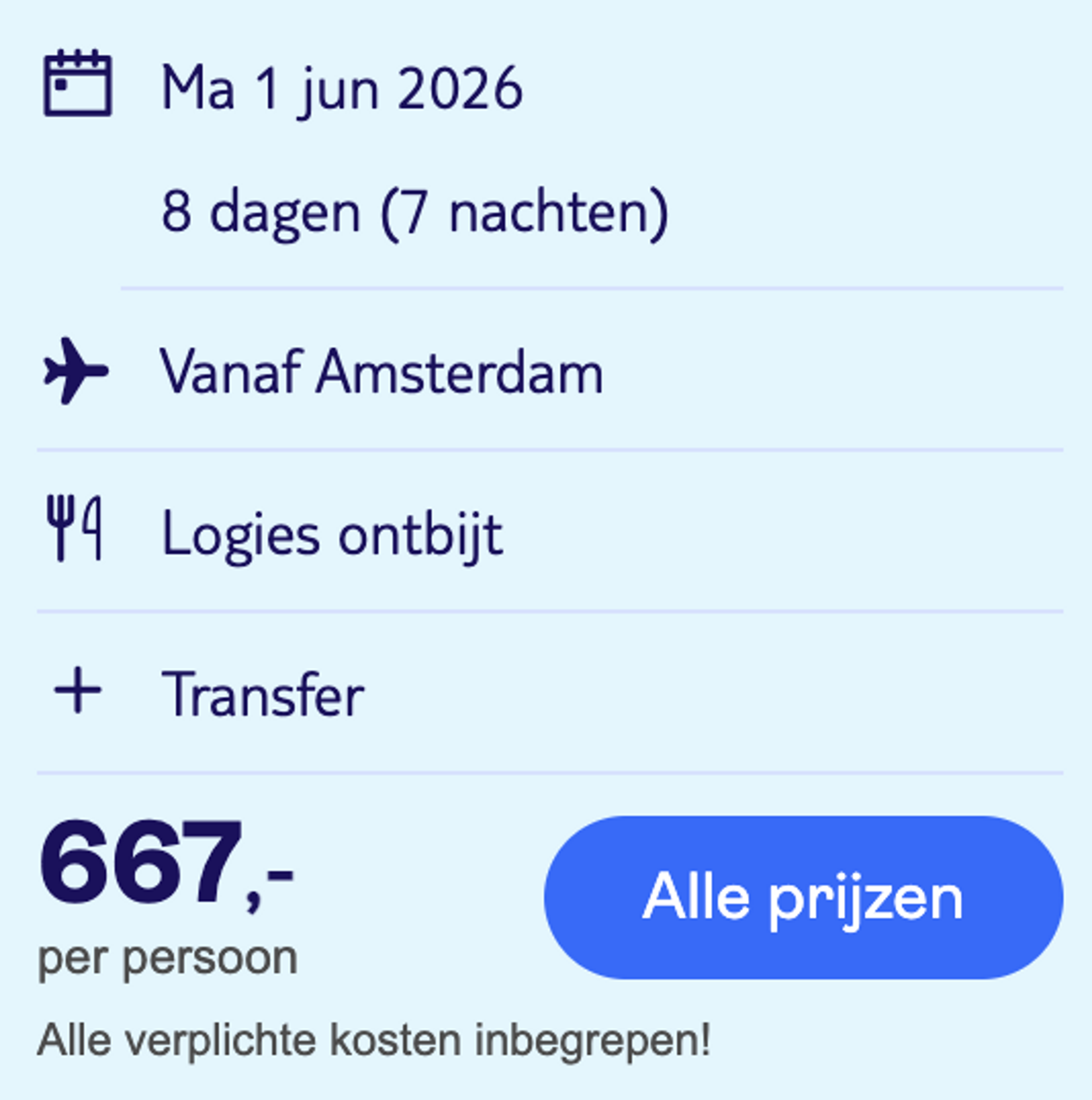 Boekingsvoorbeeld