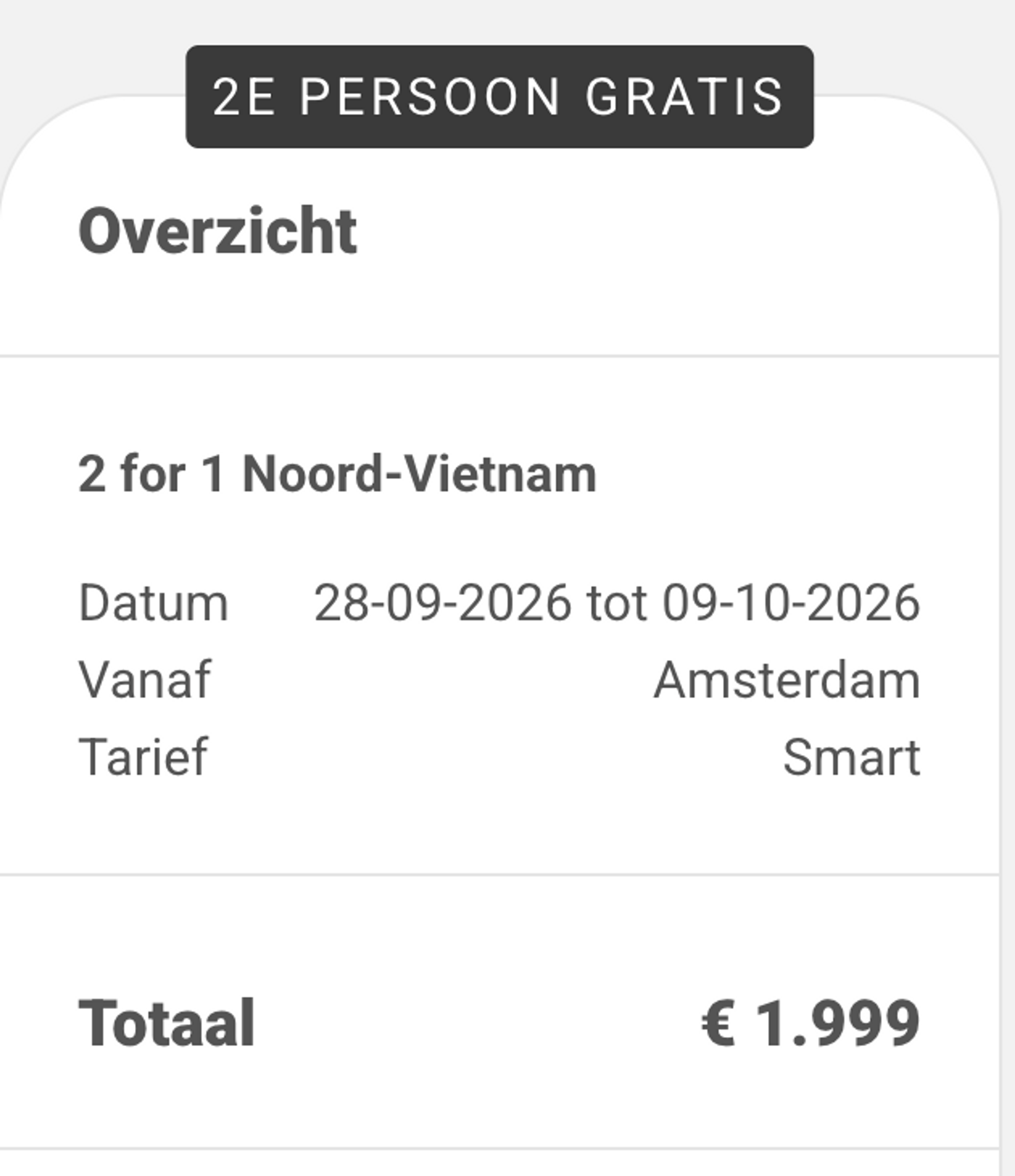 Boekingsvoorbeeld