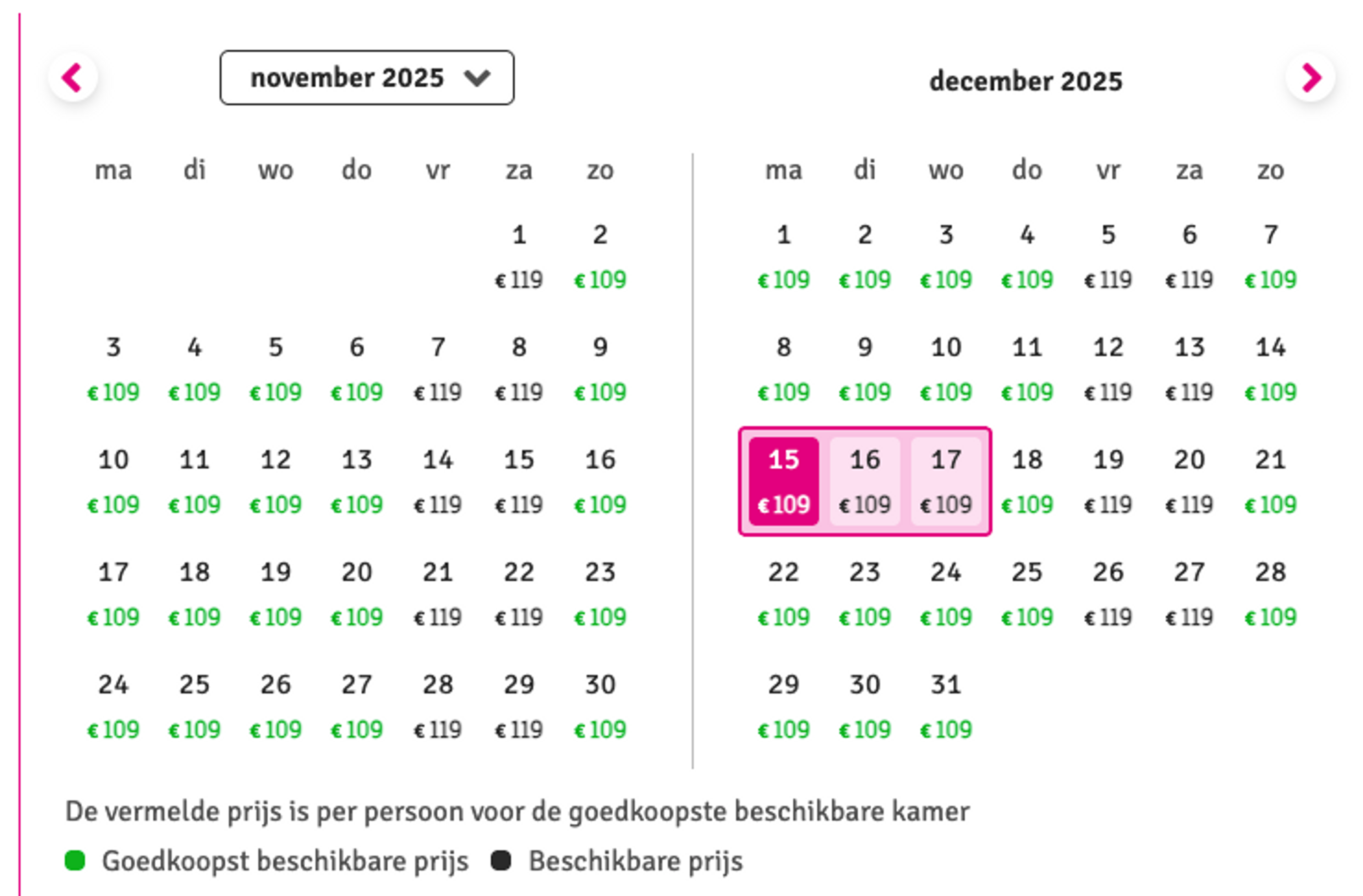 Boekingsvoorbeeld