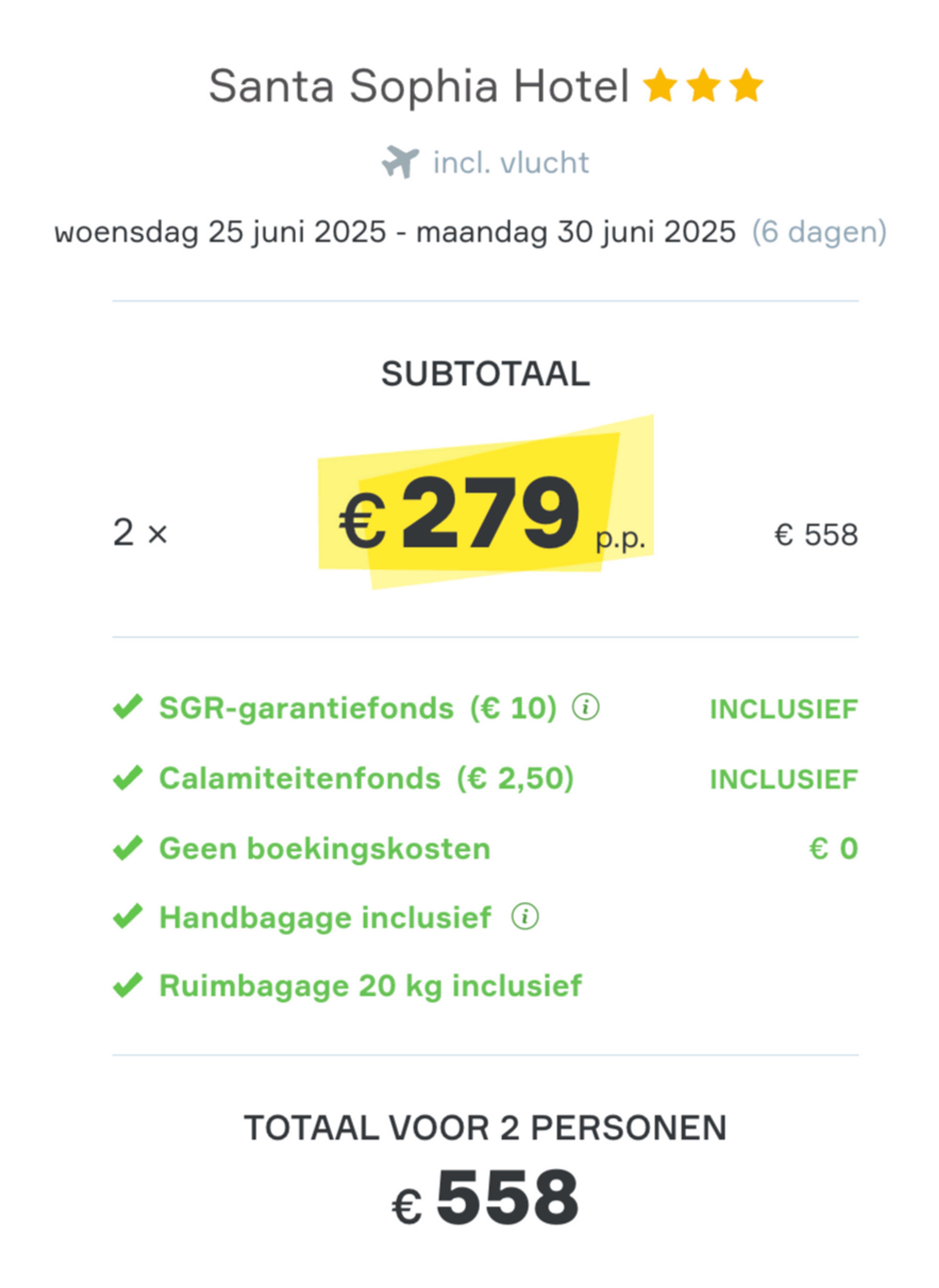 Boekingsvoorbeeld