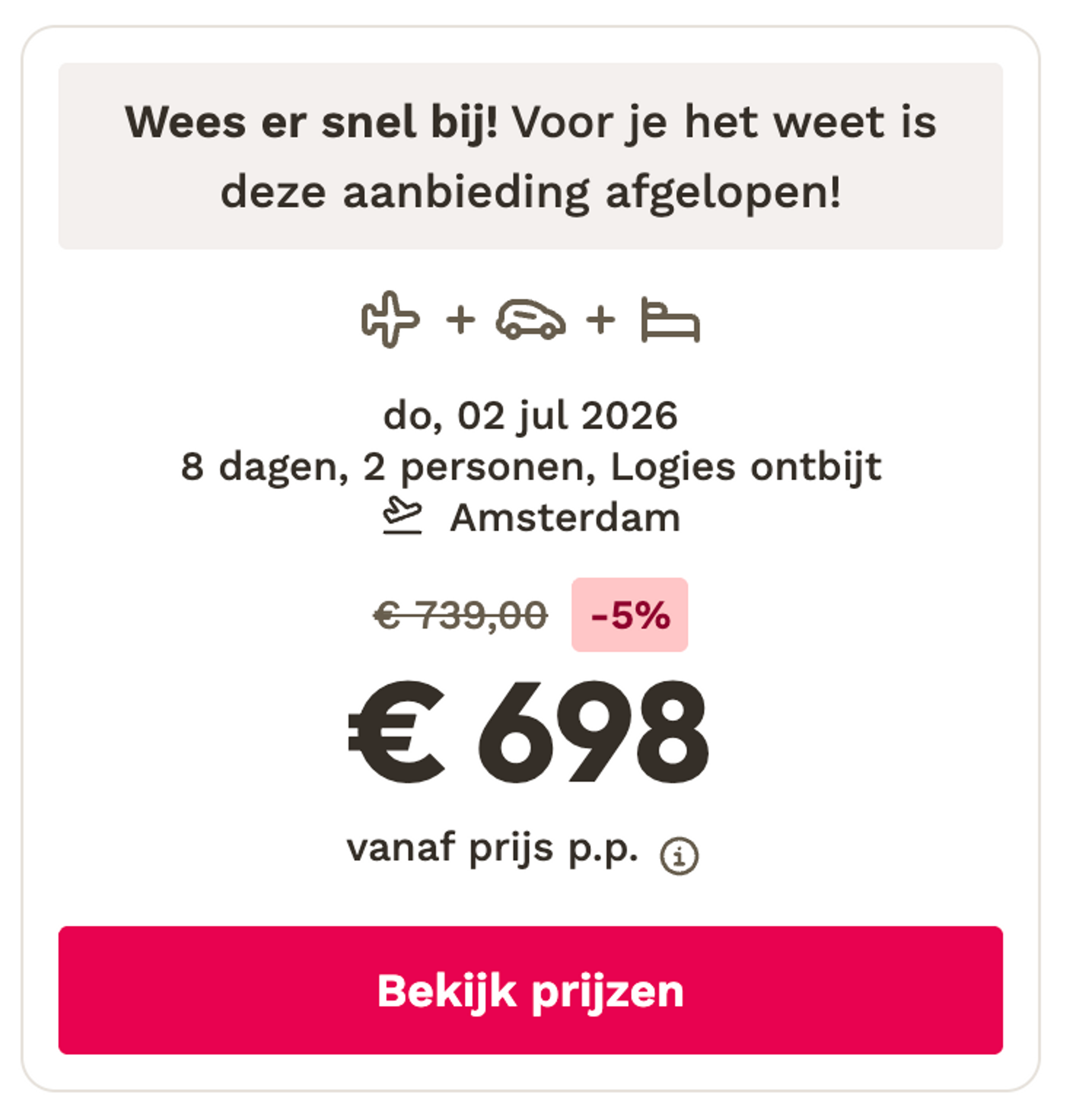 Boekingsvoorbeeld