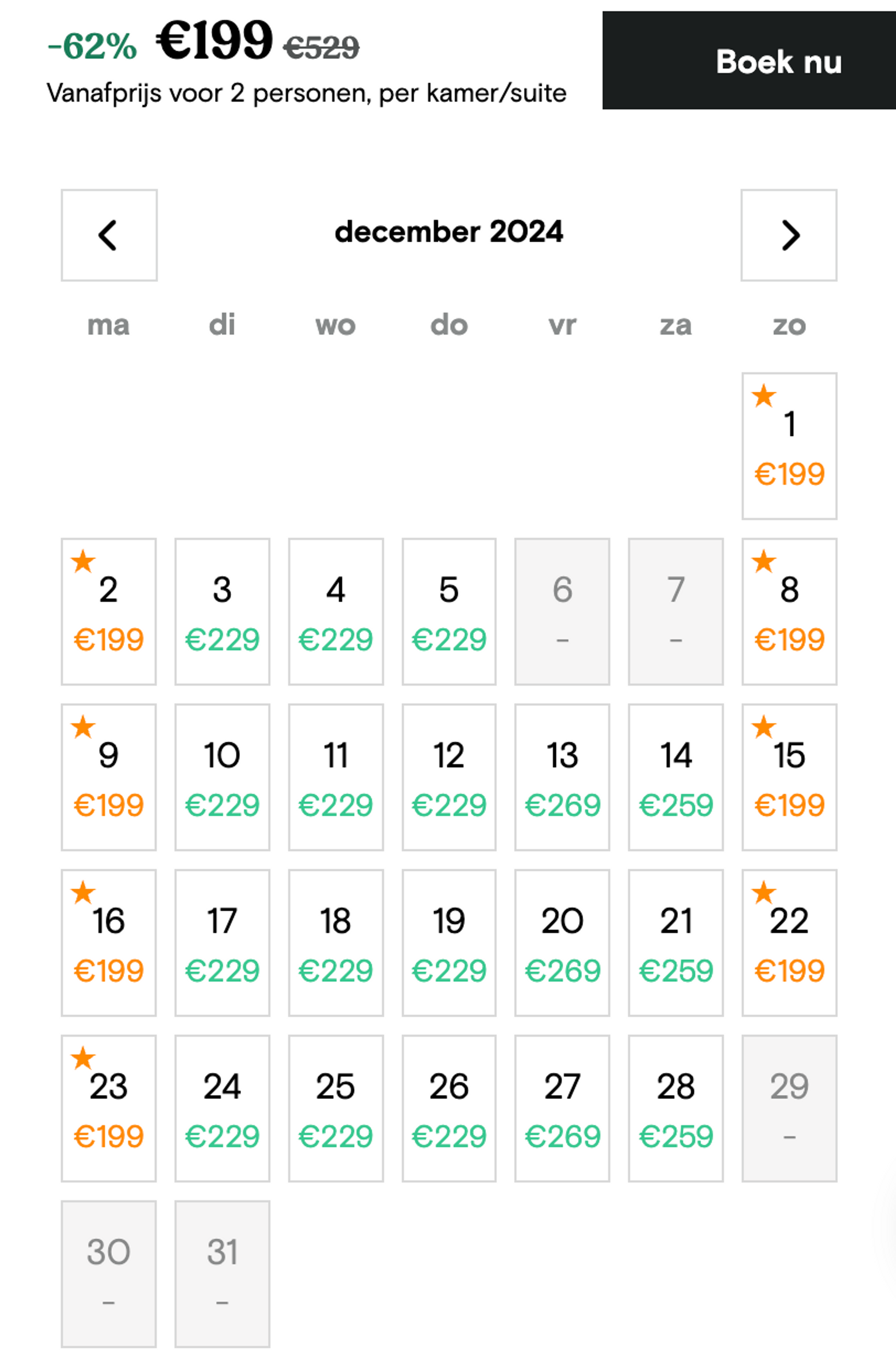 Boekingsvoorbeeld