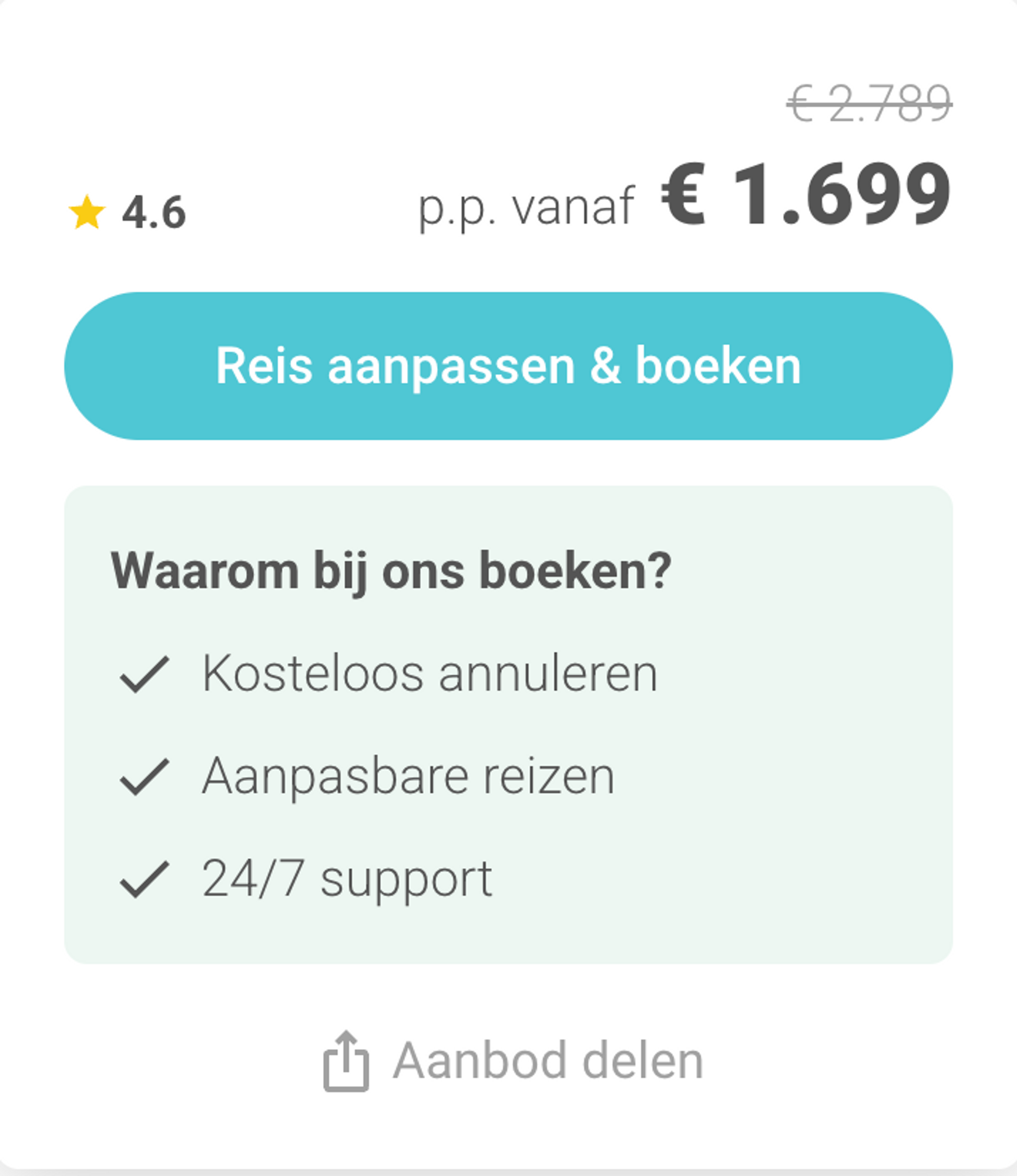 Boekingsvoorbeeld