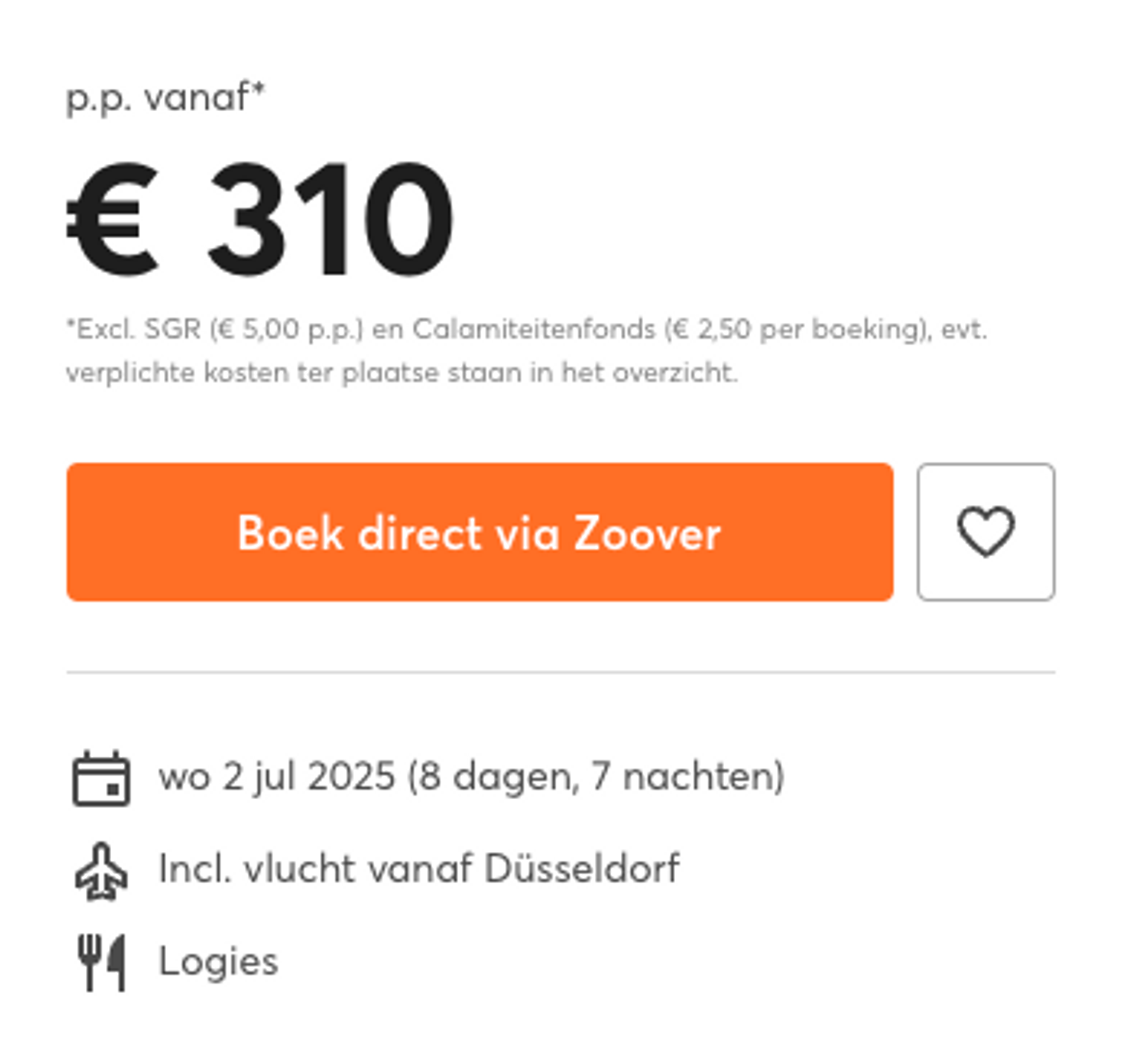 Boekingsvoorbeeld