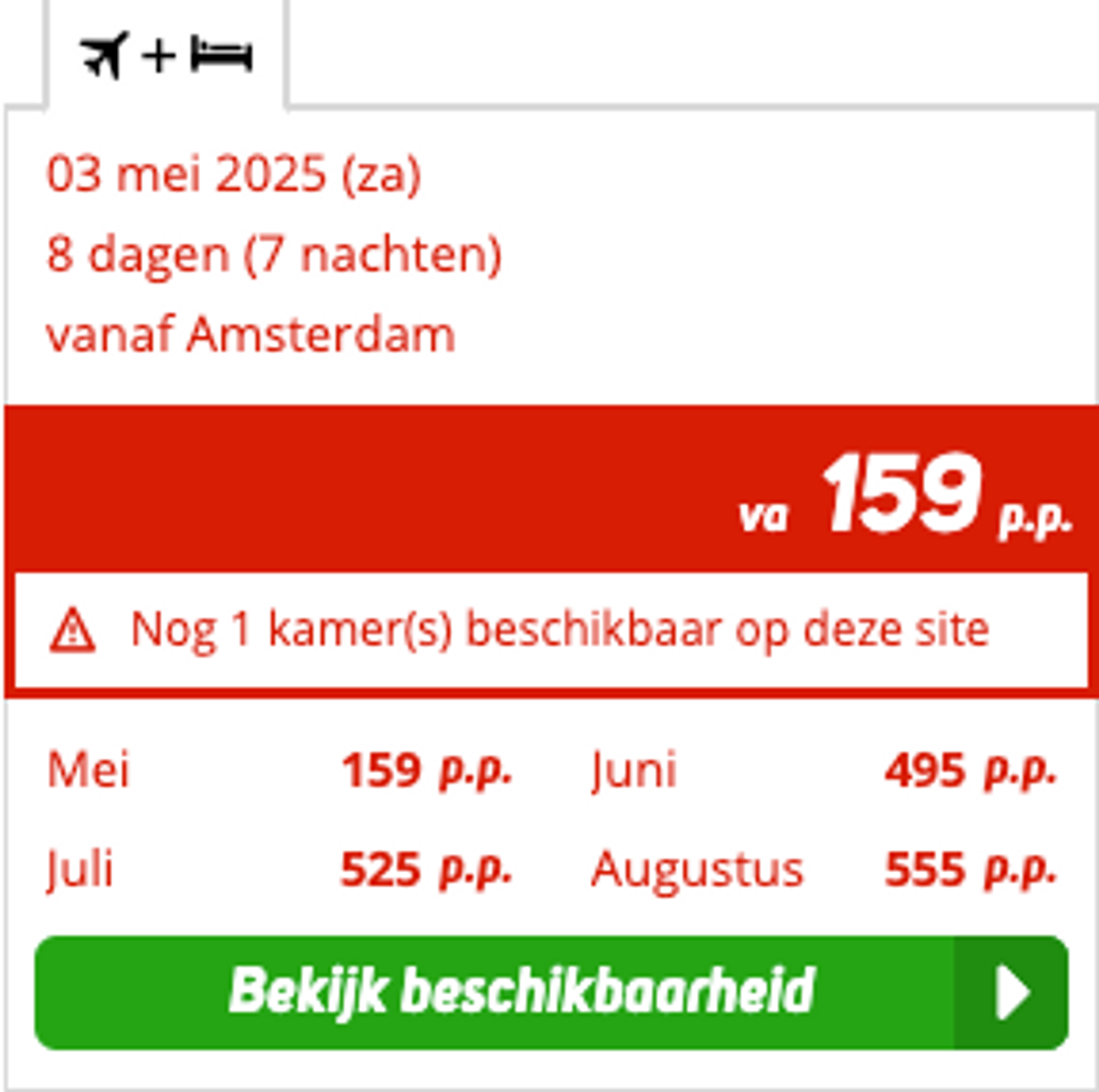 Boekingsvoorbeeld