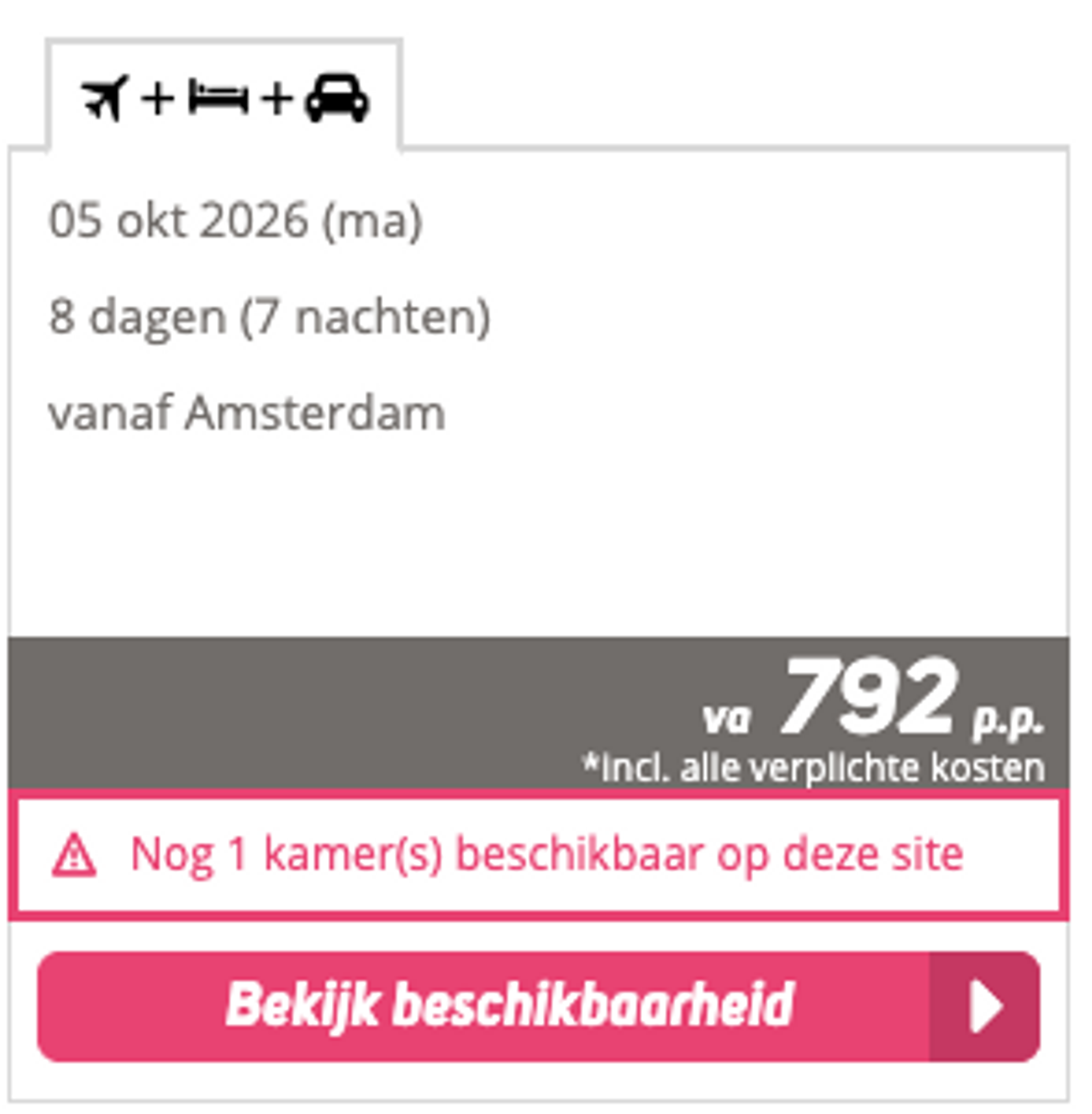 Boekingsvoorbeeld