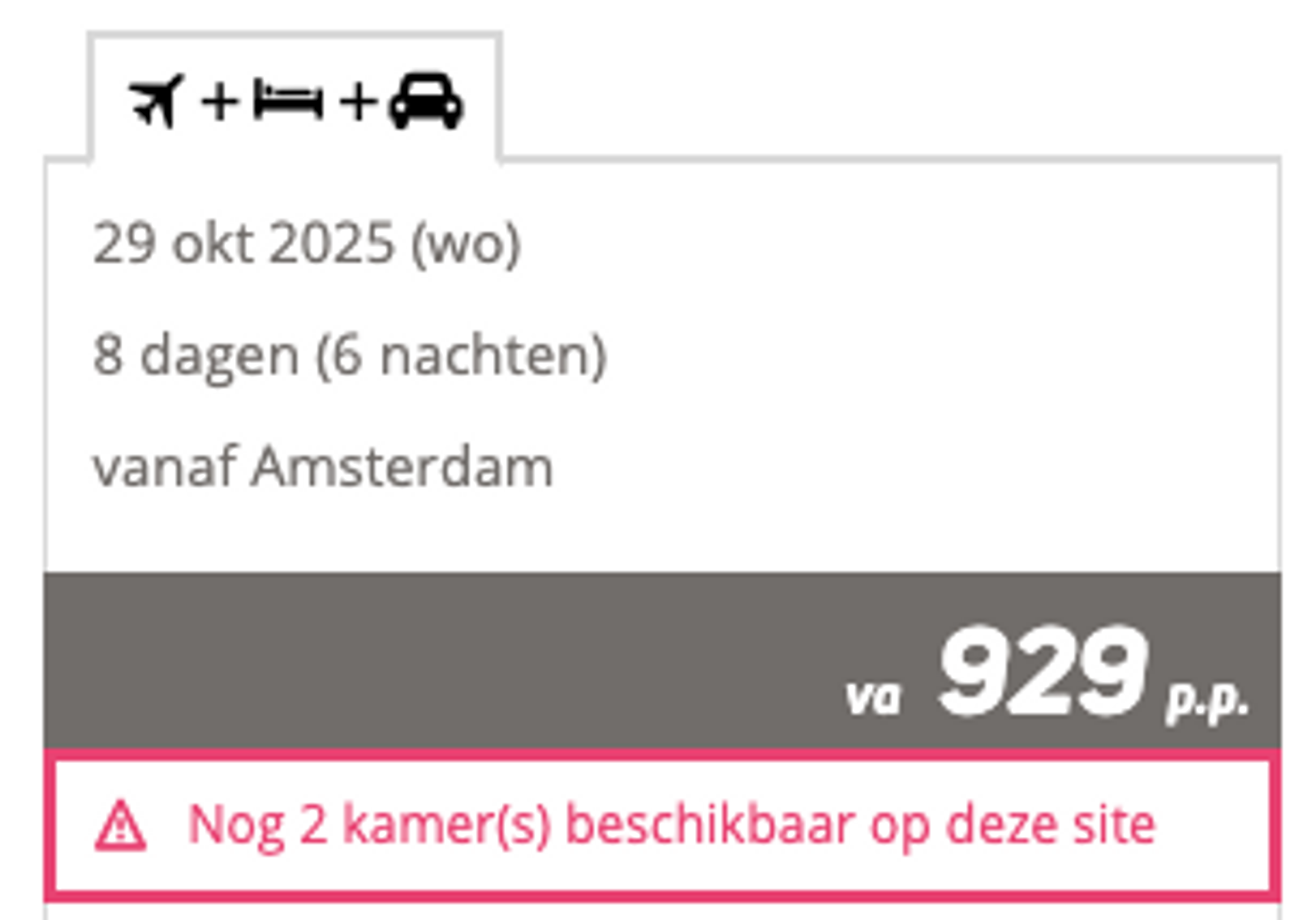 Boekingsvoorbeeld