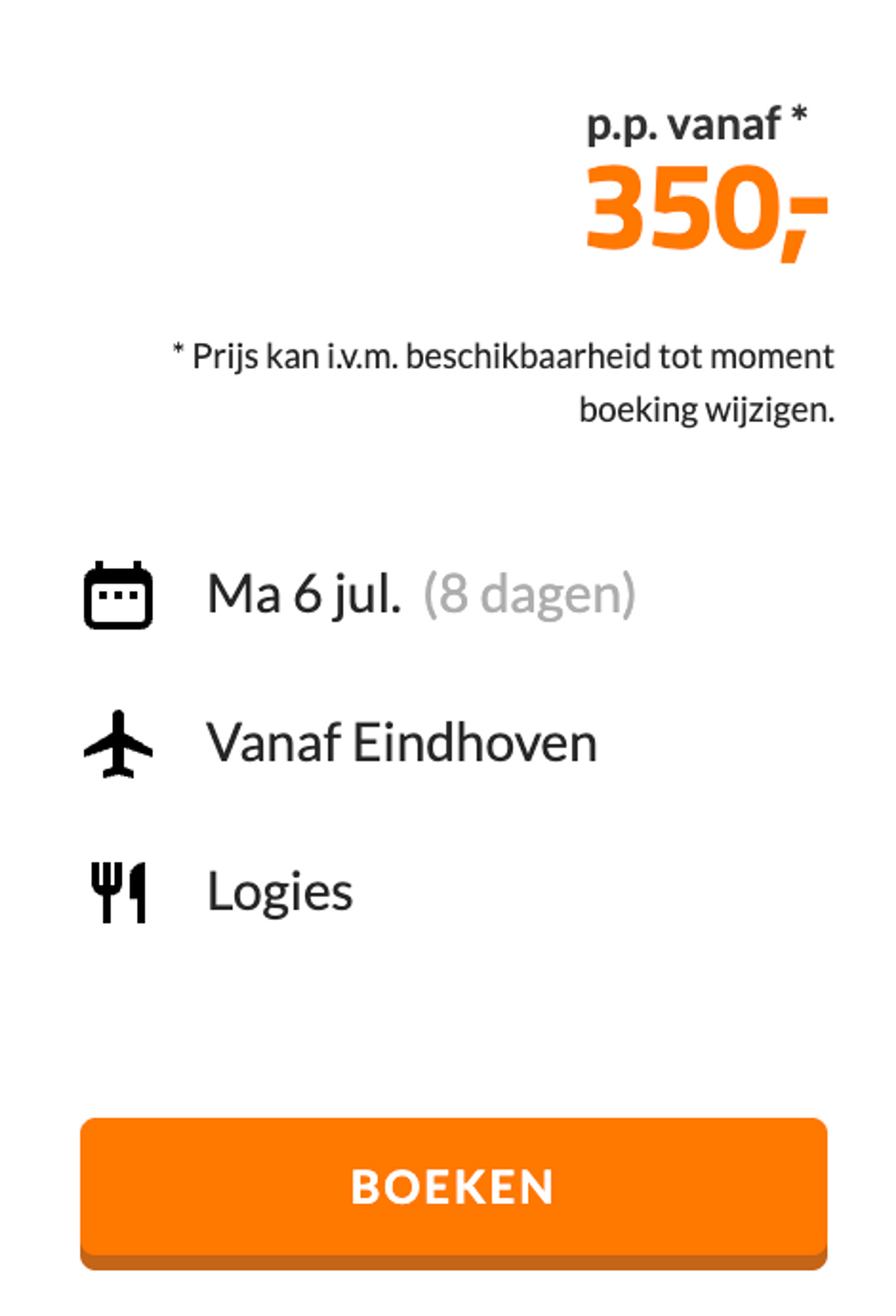 Boekingsvoorbeeld