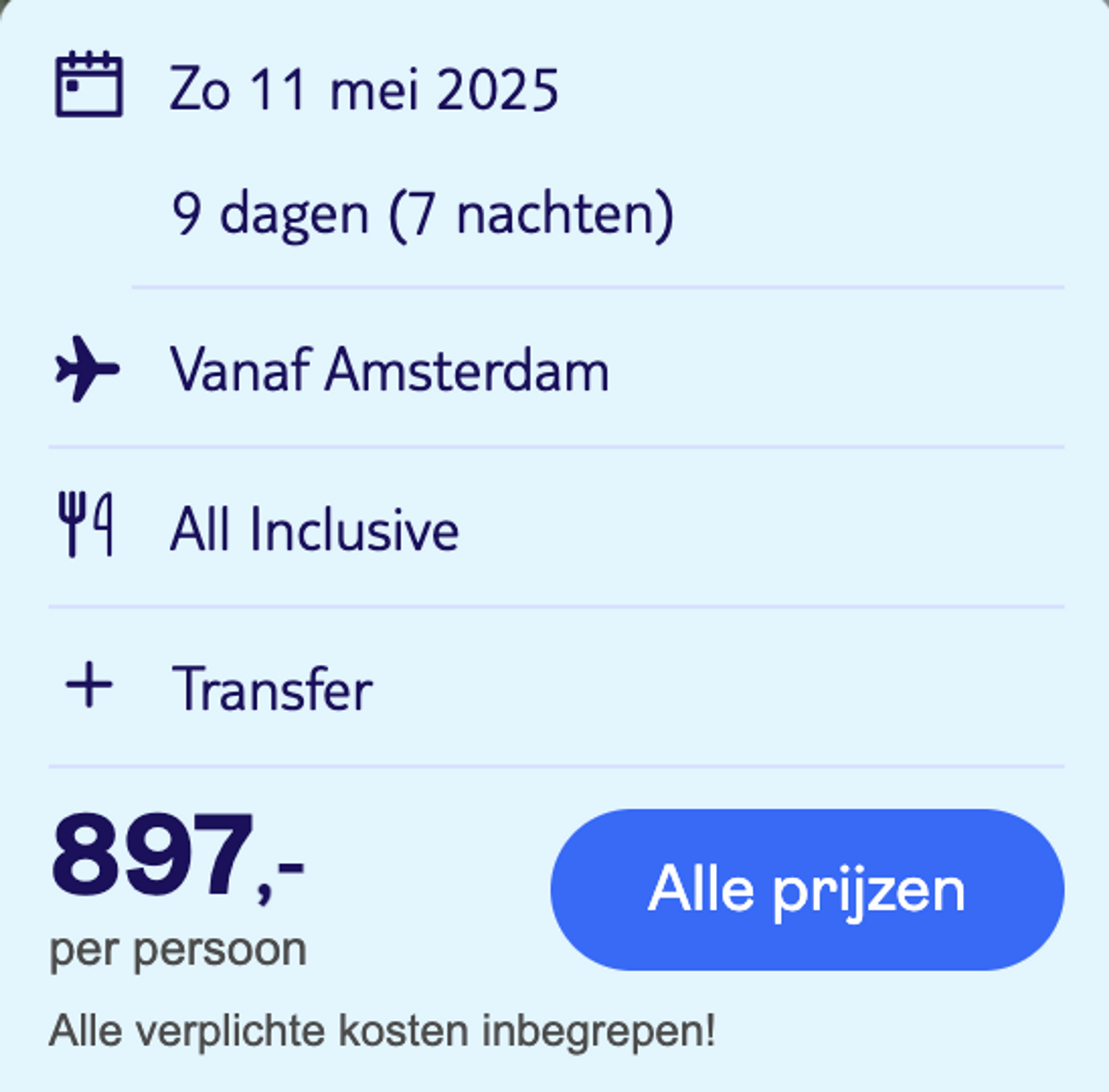 Boekingsvoorbeeld