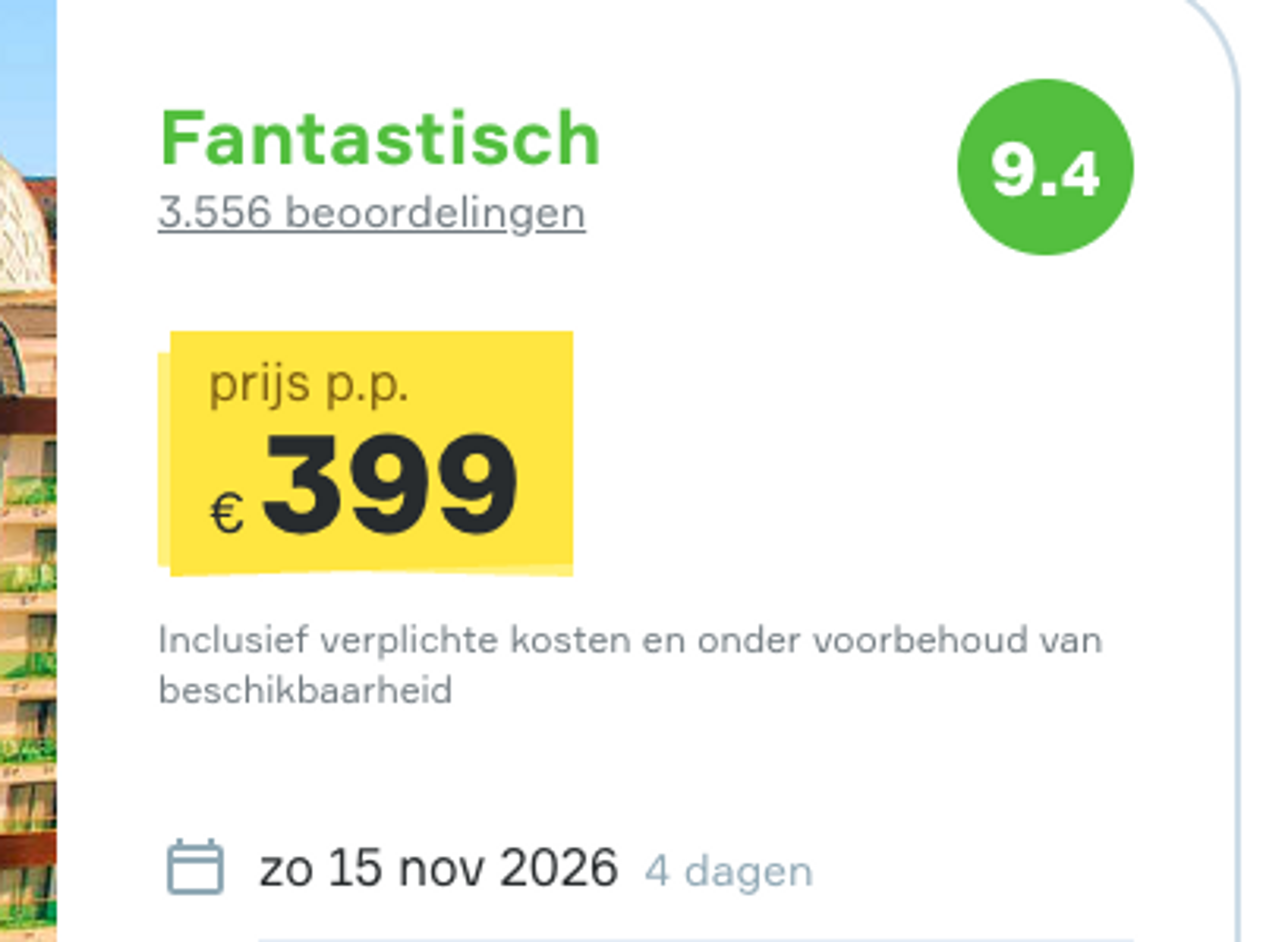 Boekingsvoorbeeld