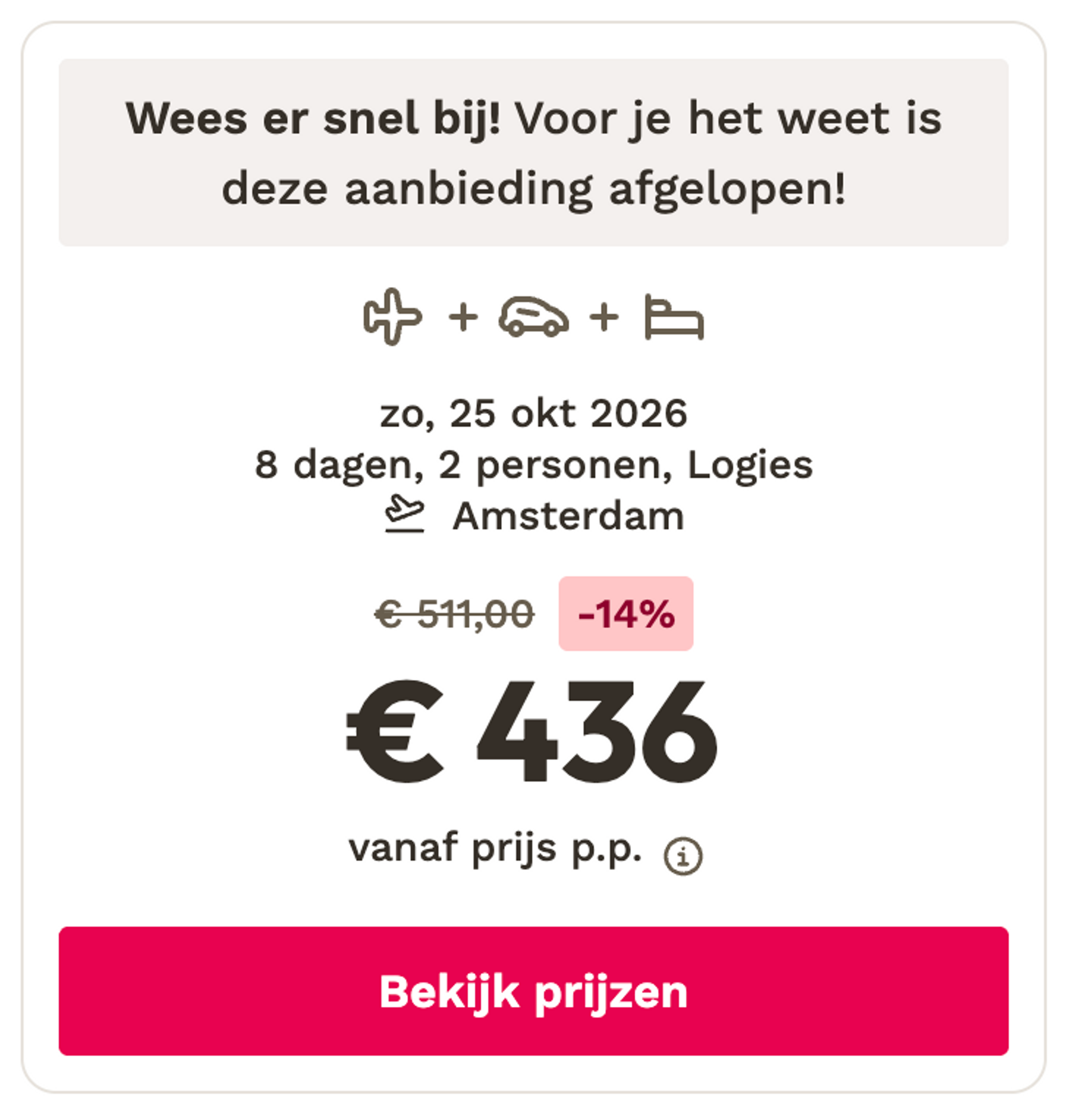 Boekingsvoorbeeld
