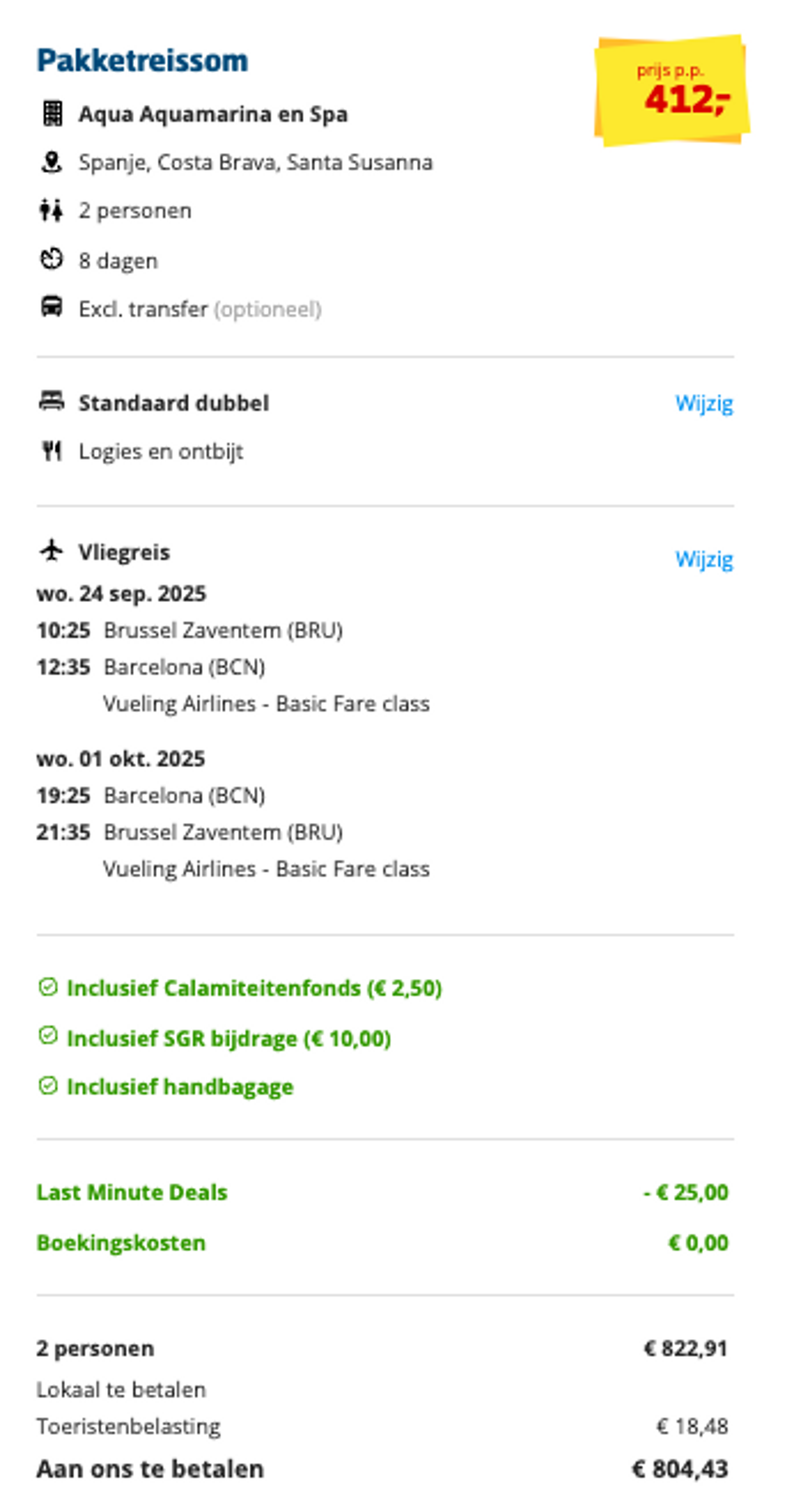 Boekingsvoorbeeld