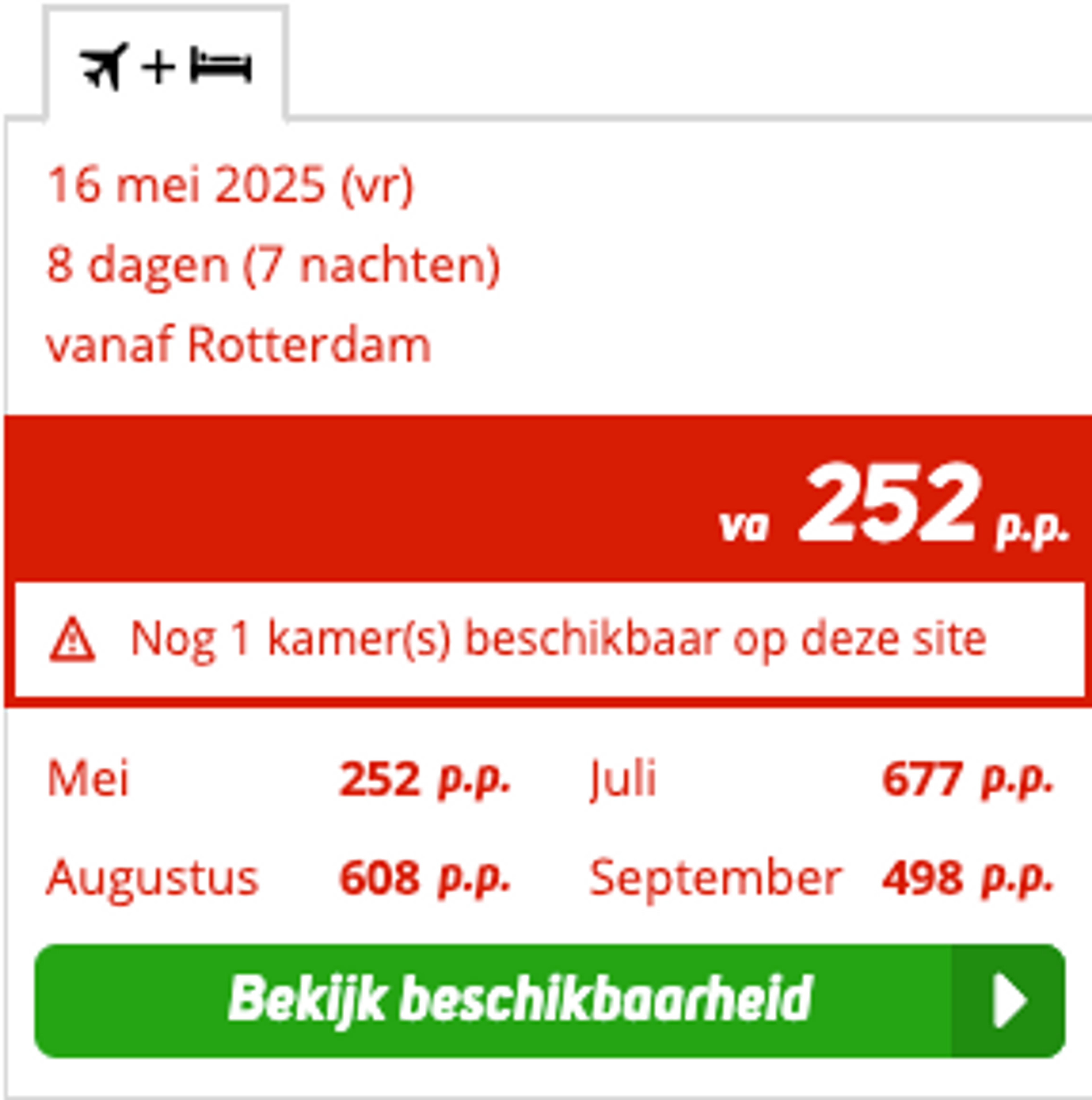 Boekingsvoorbeeld