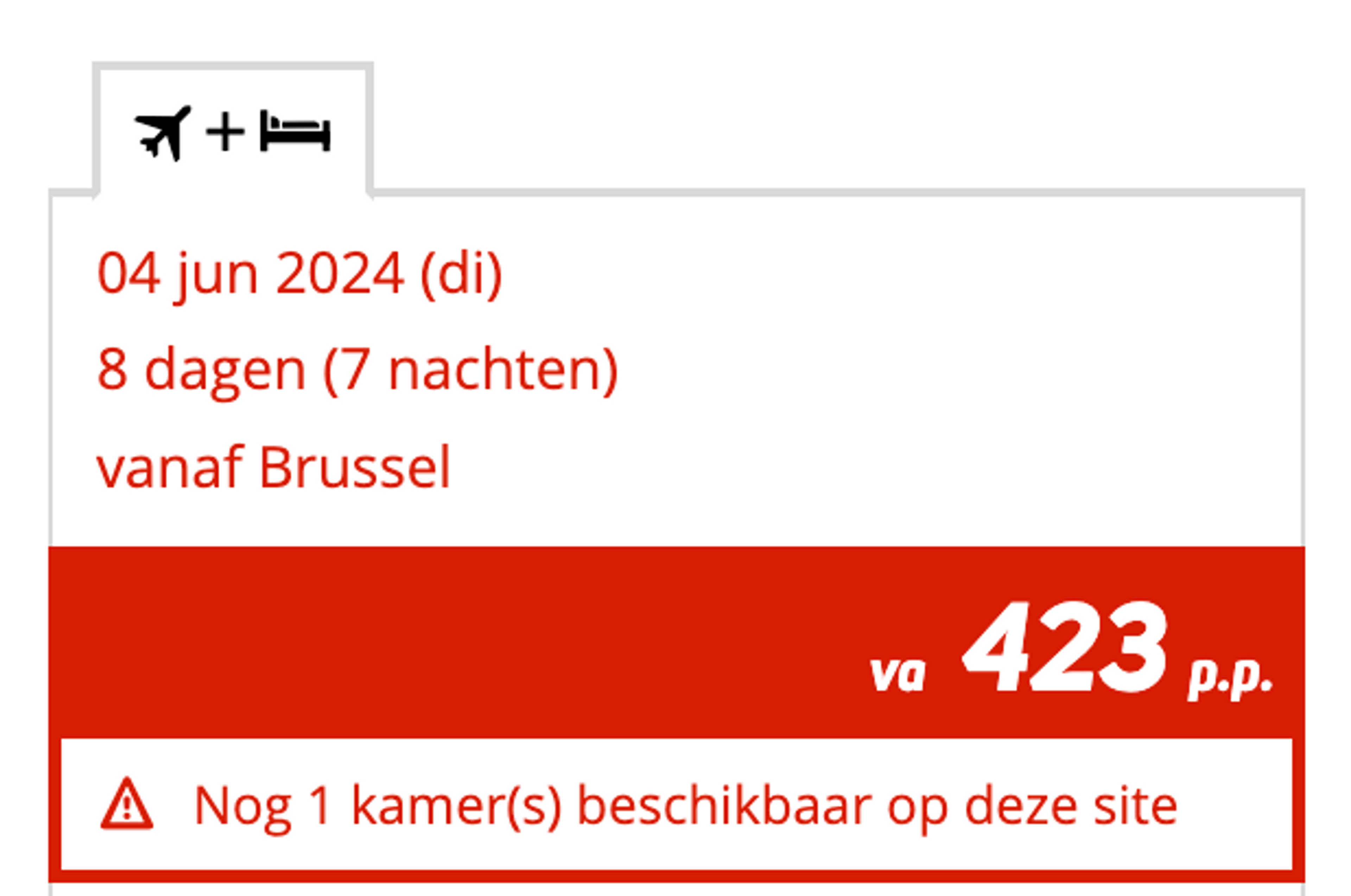 Boekingsvoorbeeld