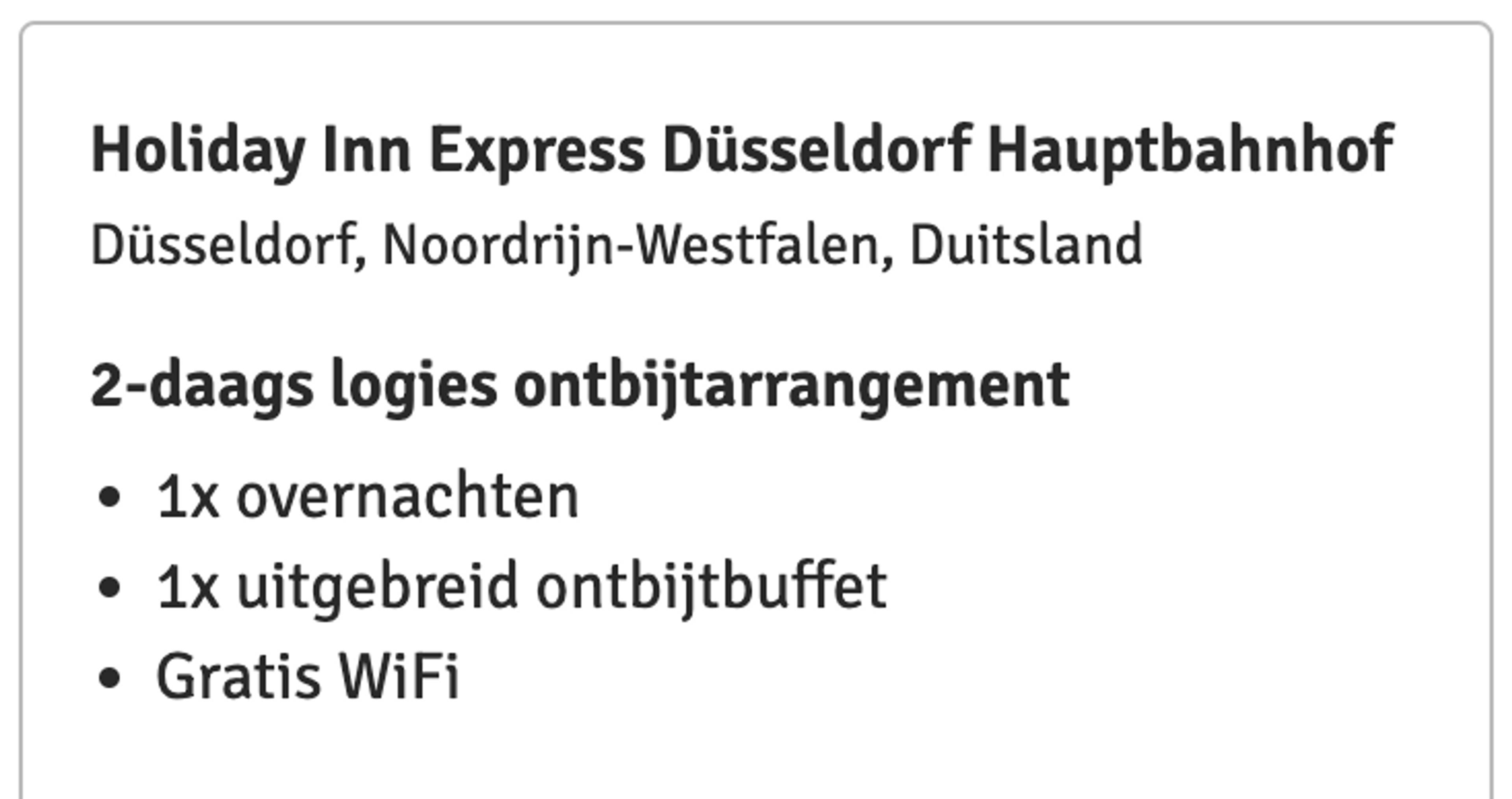 Boekingsvoorbeeld