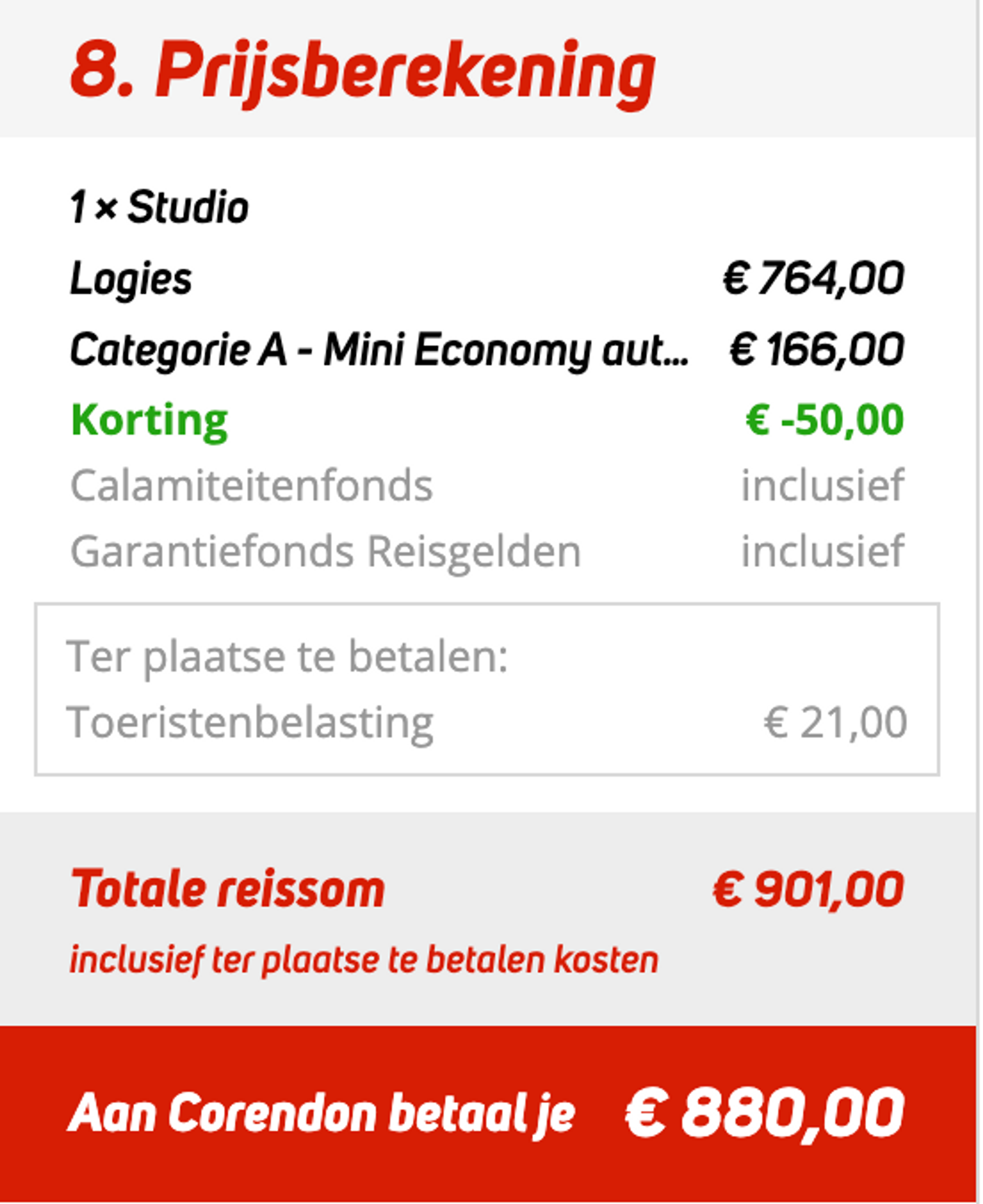 Boekingsvoorbeeld