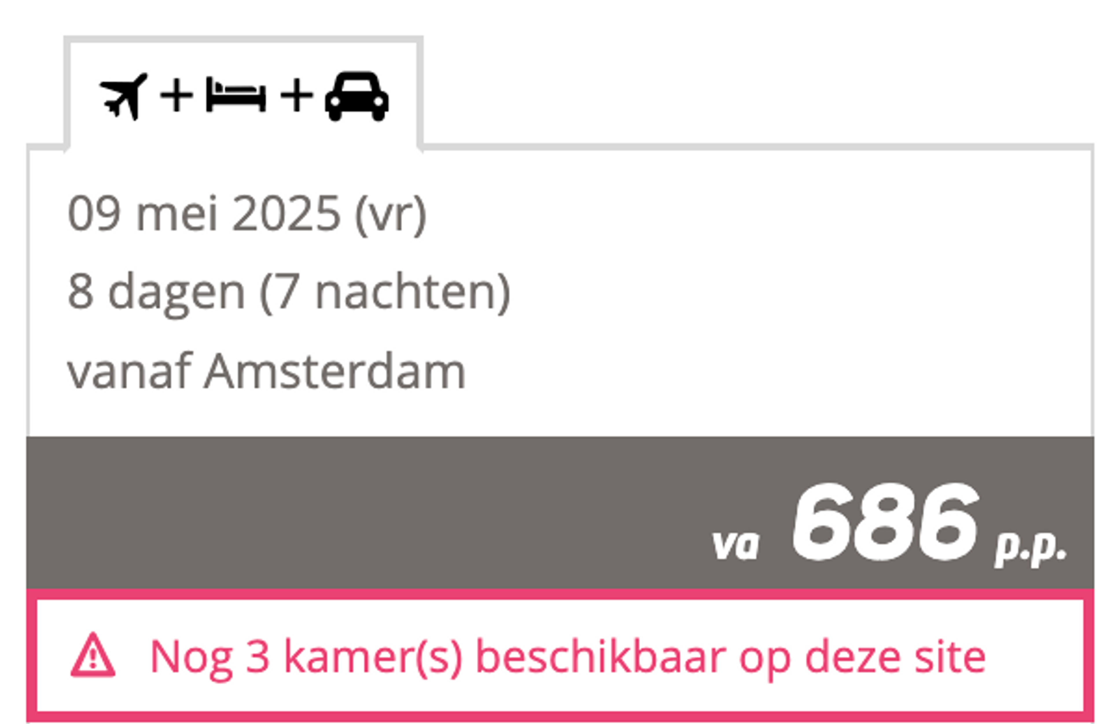Boekingsvoorbeeld