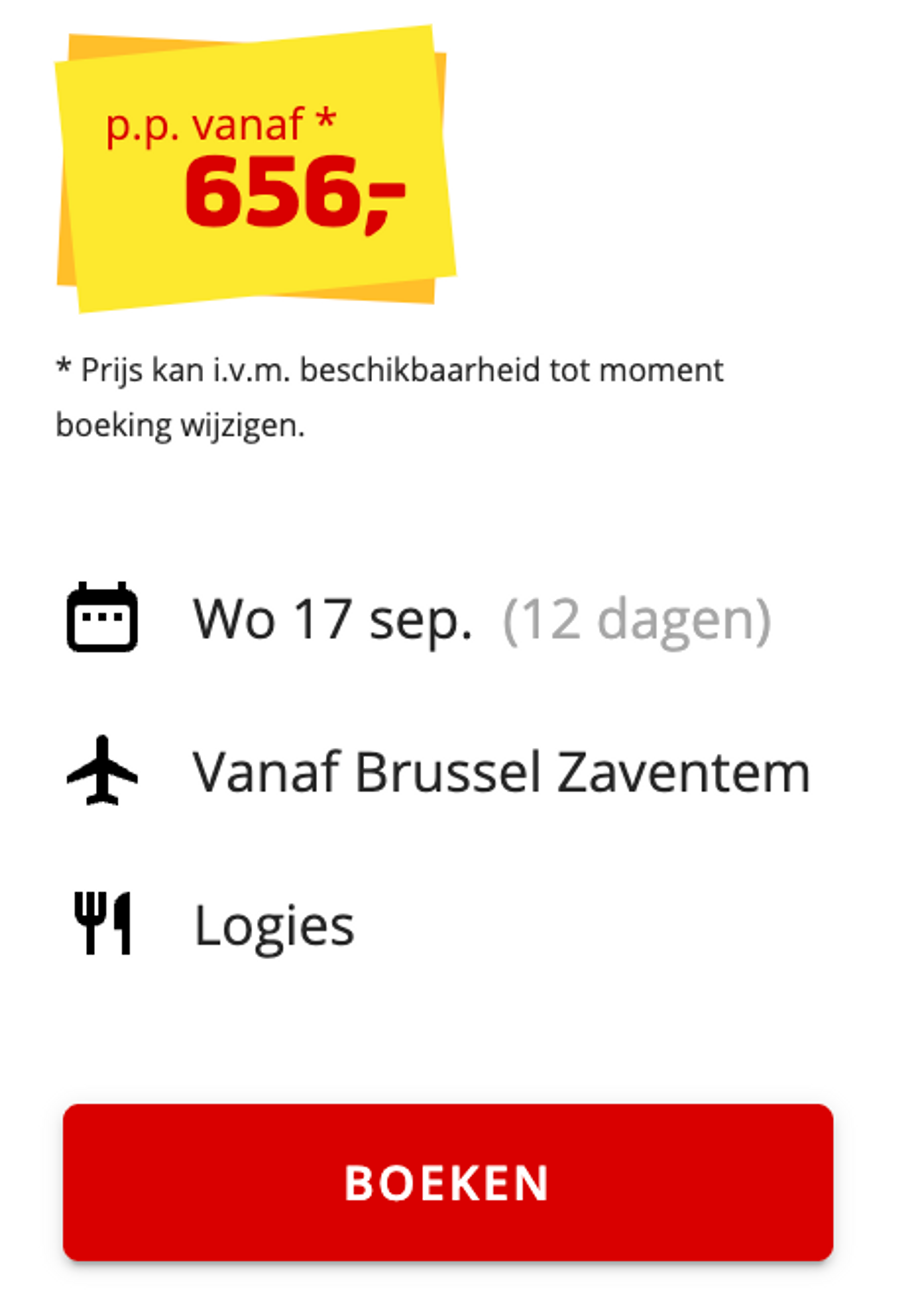Boekingsvoorbeeld
