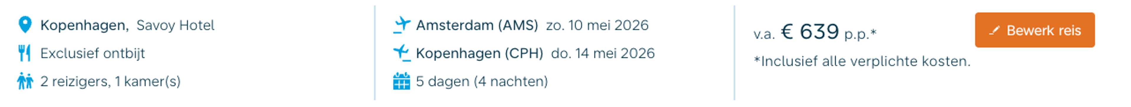 Boekingsvoorbeeld