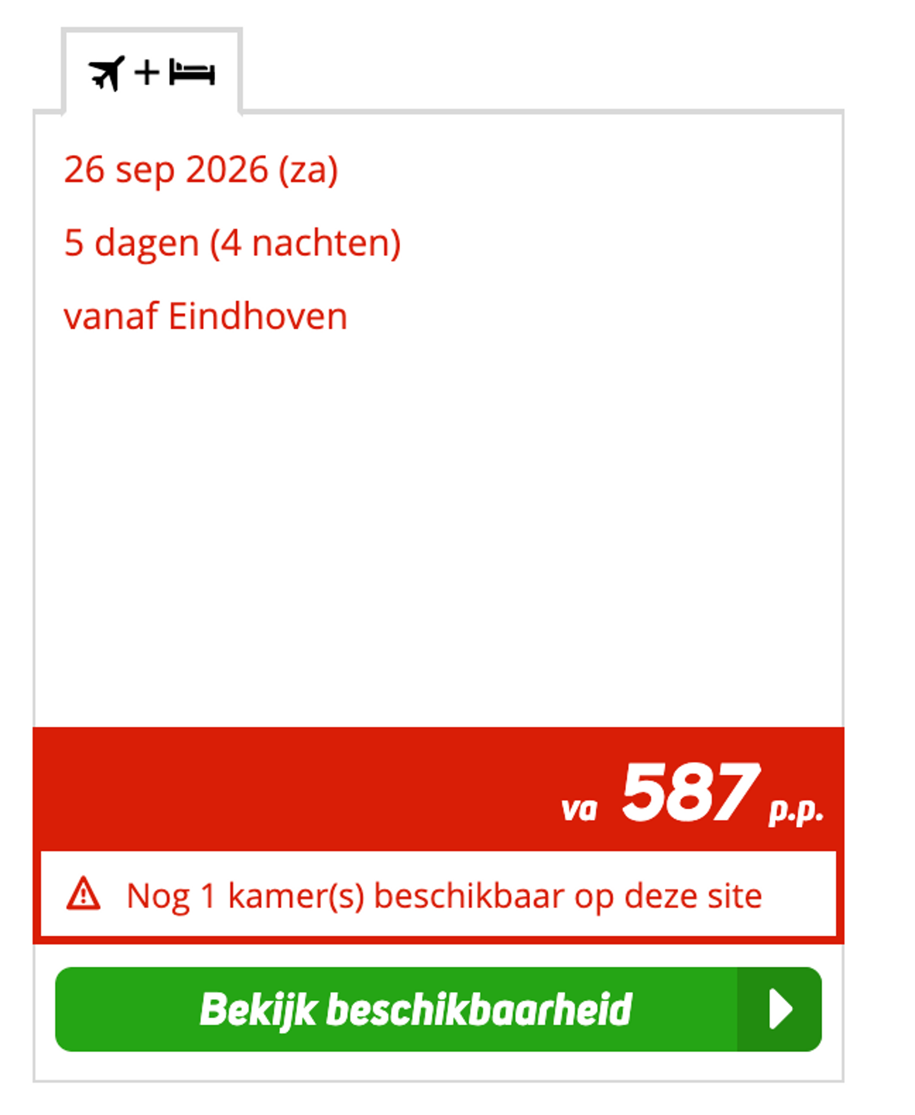 Boekingsvoorbeeld