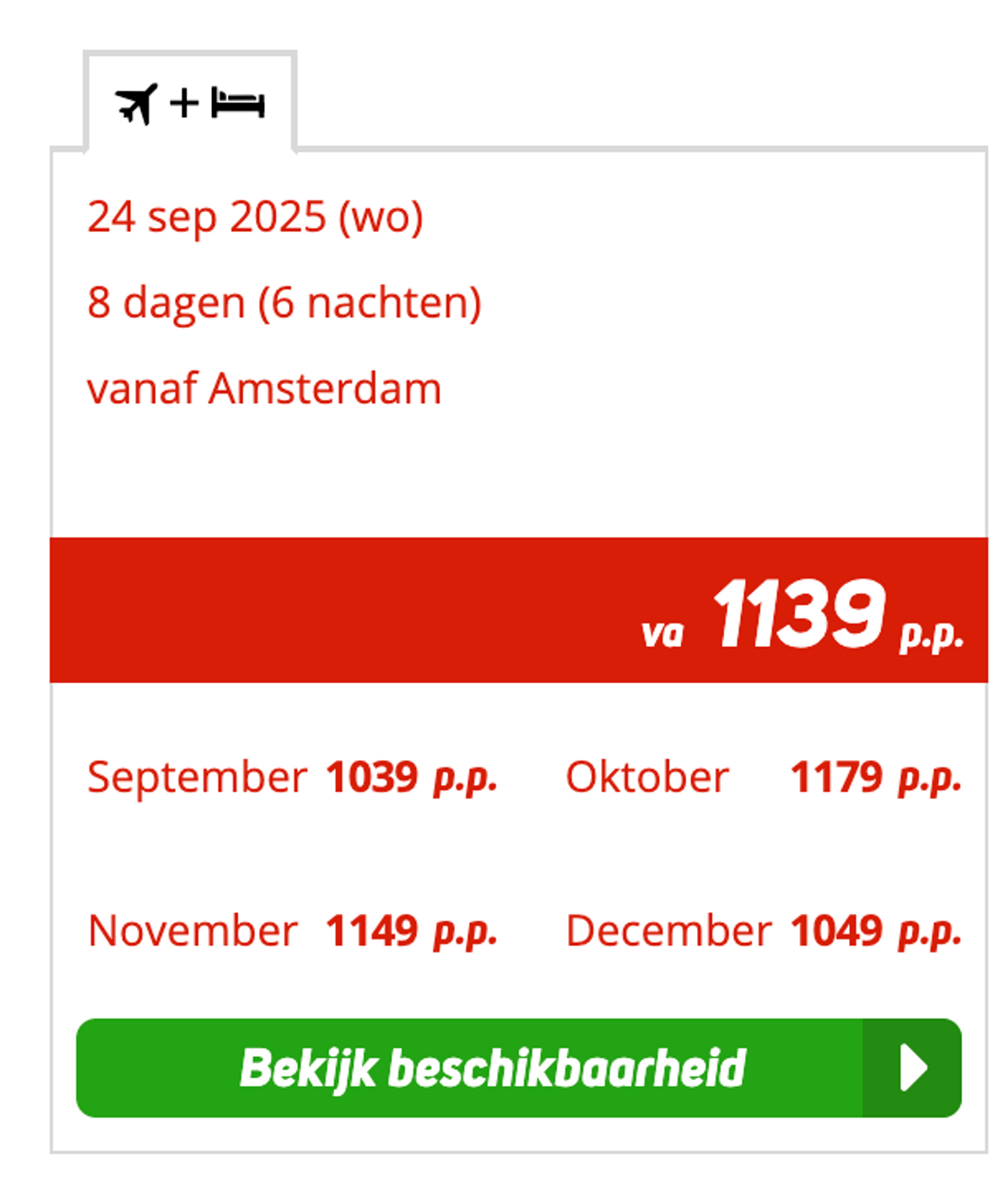 Boekingsvoorbeeld