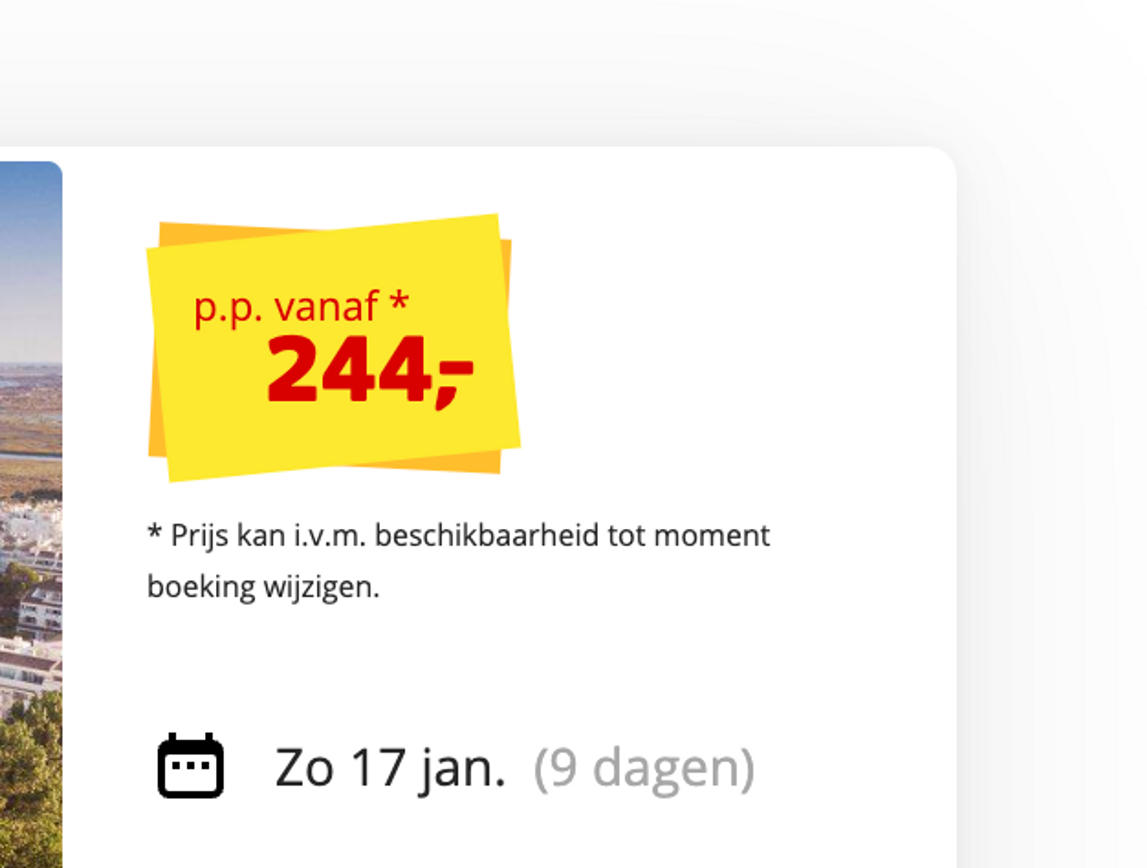 Boekingsvoorbeeld