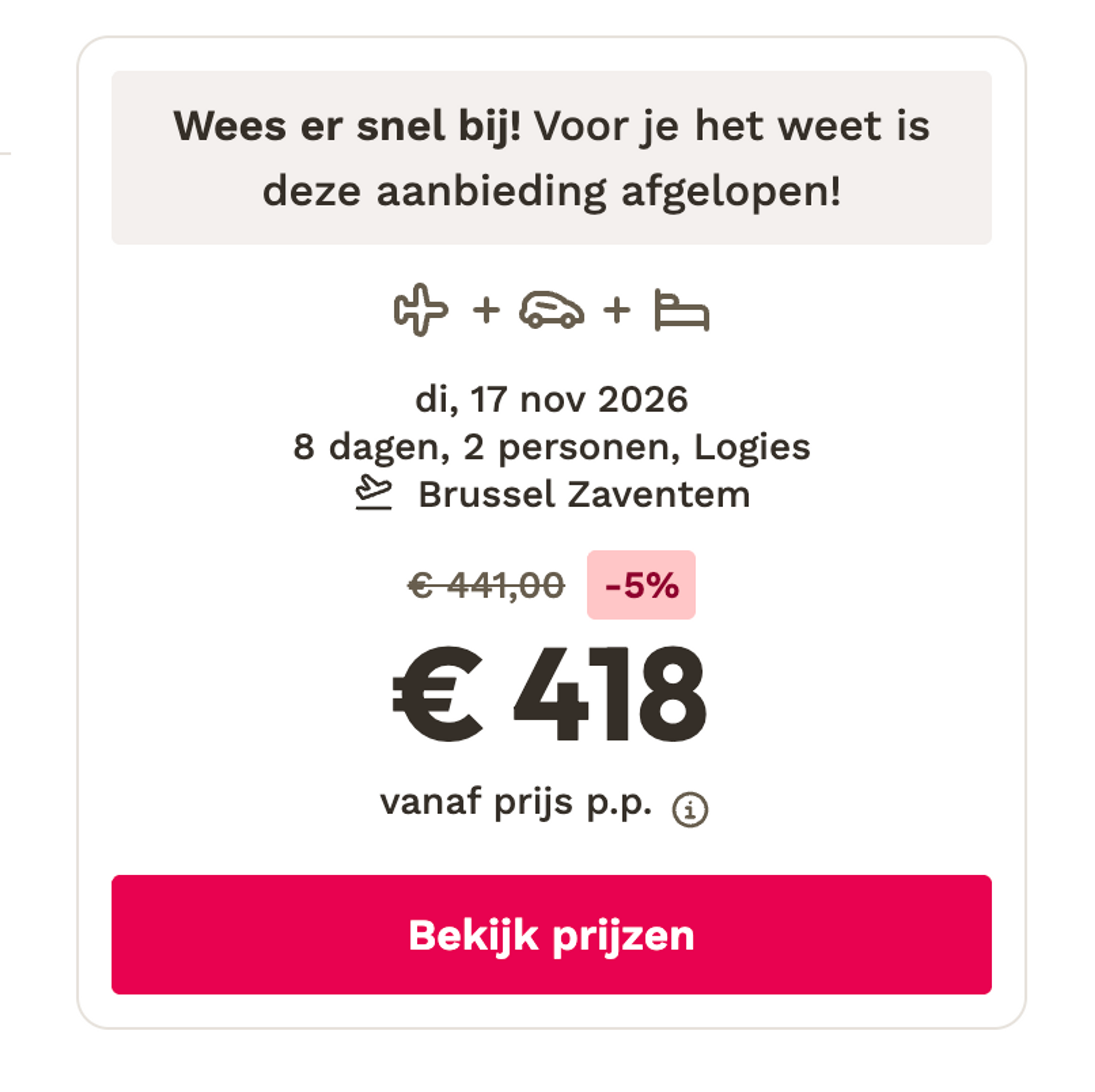 Boekingsvoorbeeld