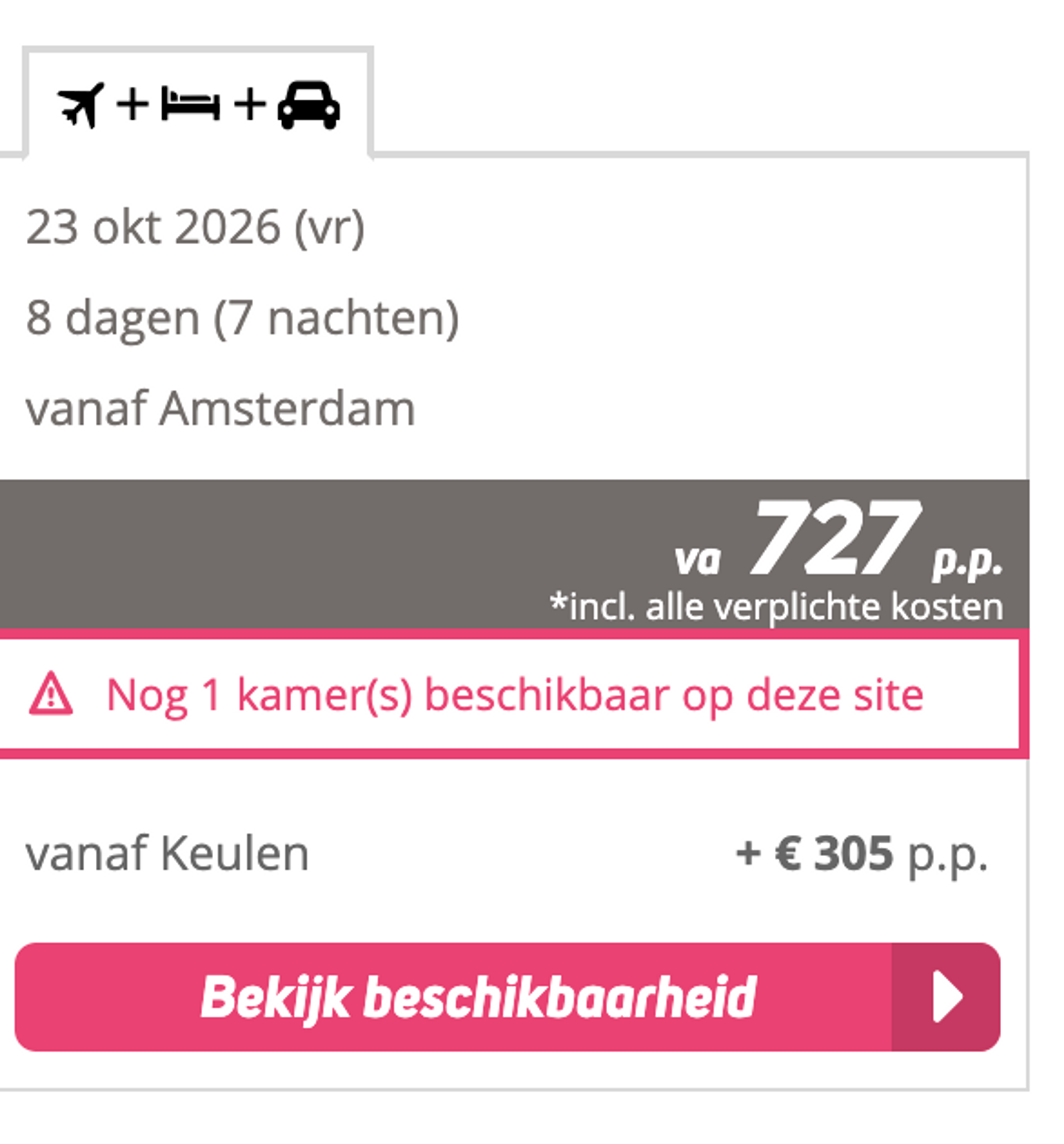 Boekingsvoorbeeld