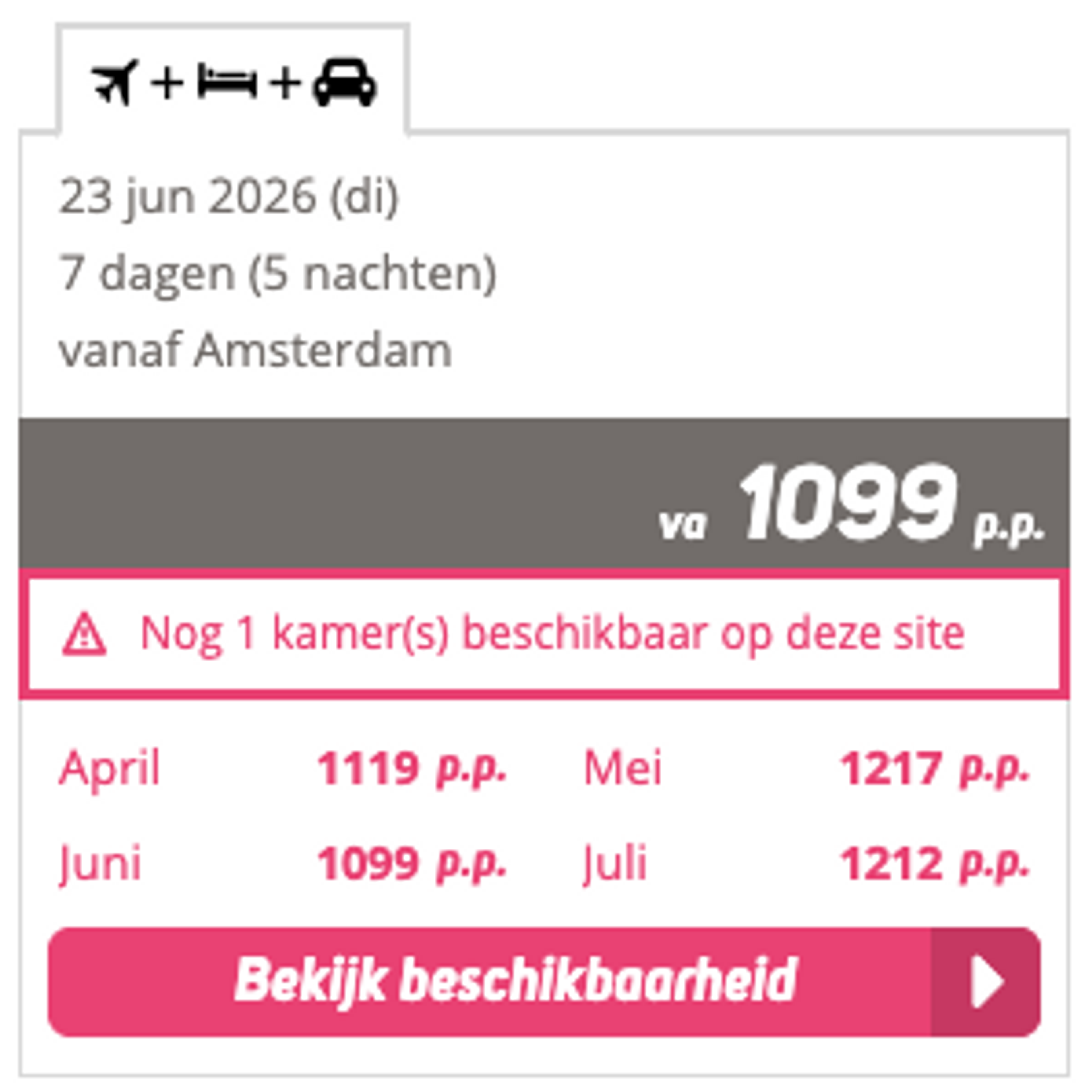 Boekingsvoorbeeld