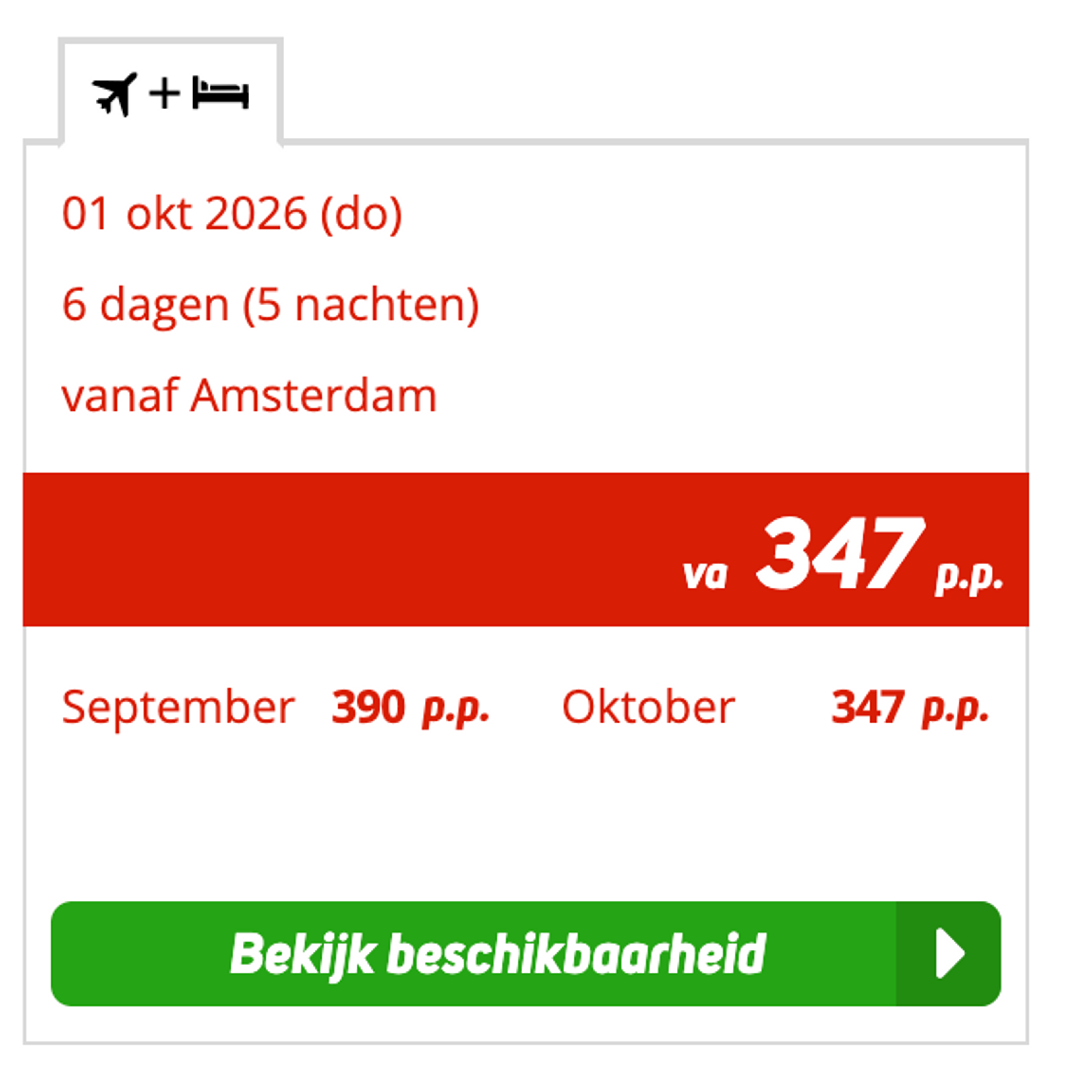 Boekingsvoorbeeld