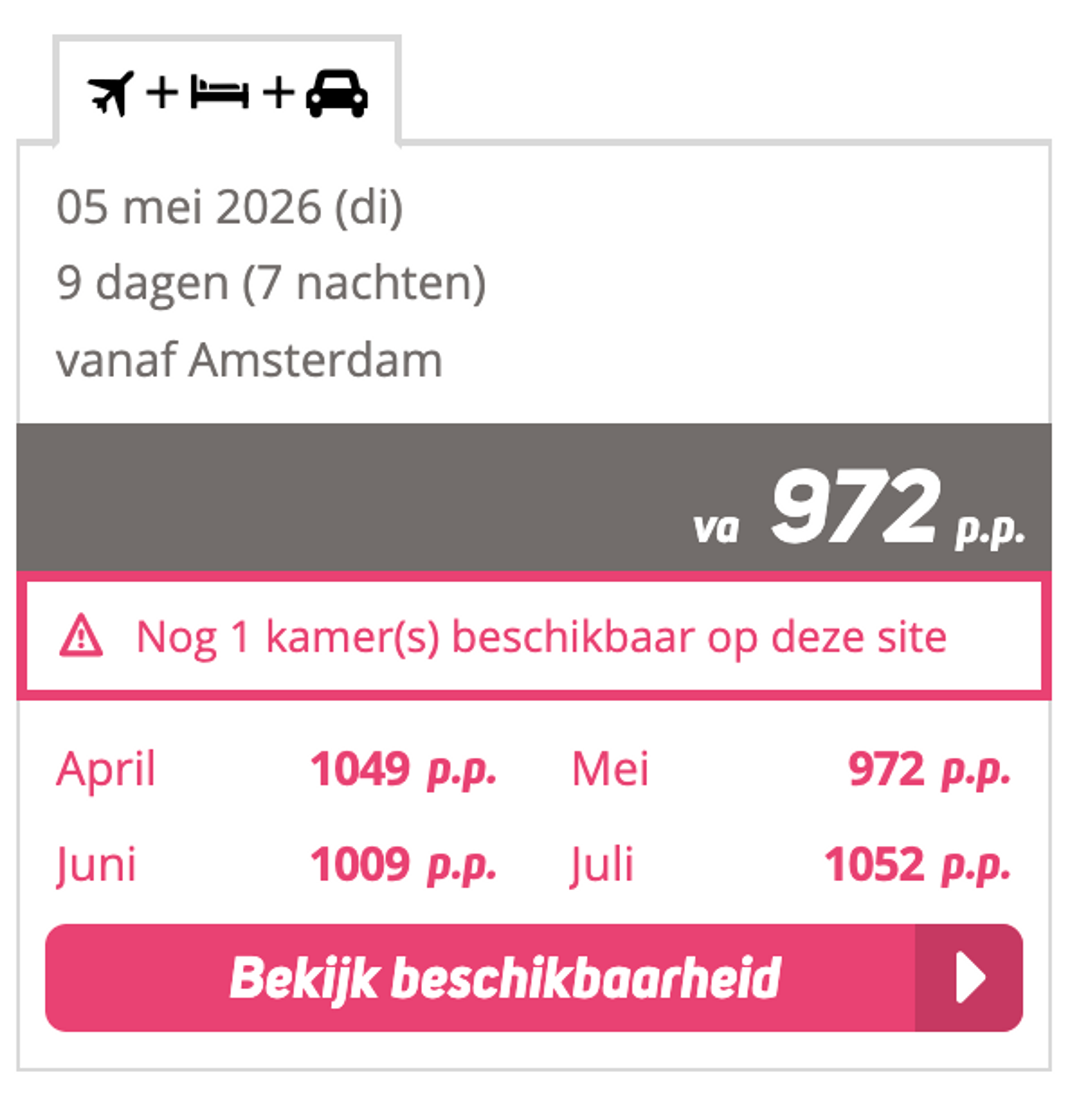 Boekingsvoorbeeld