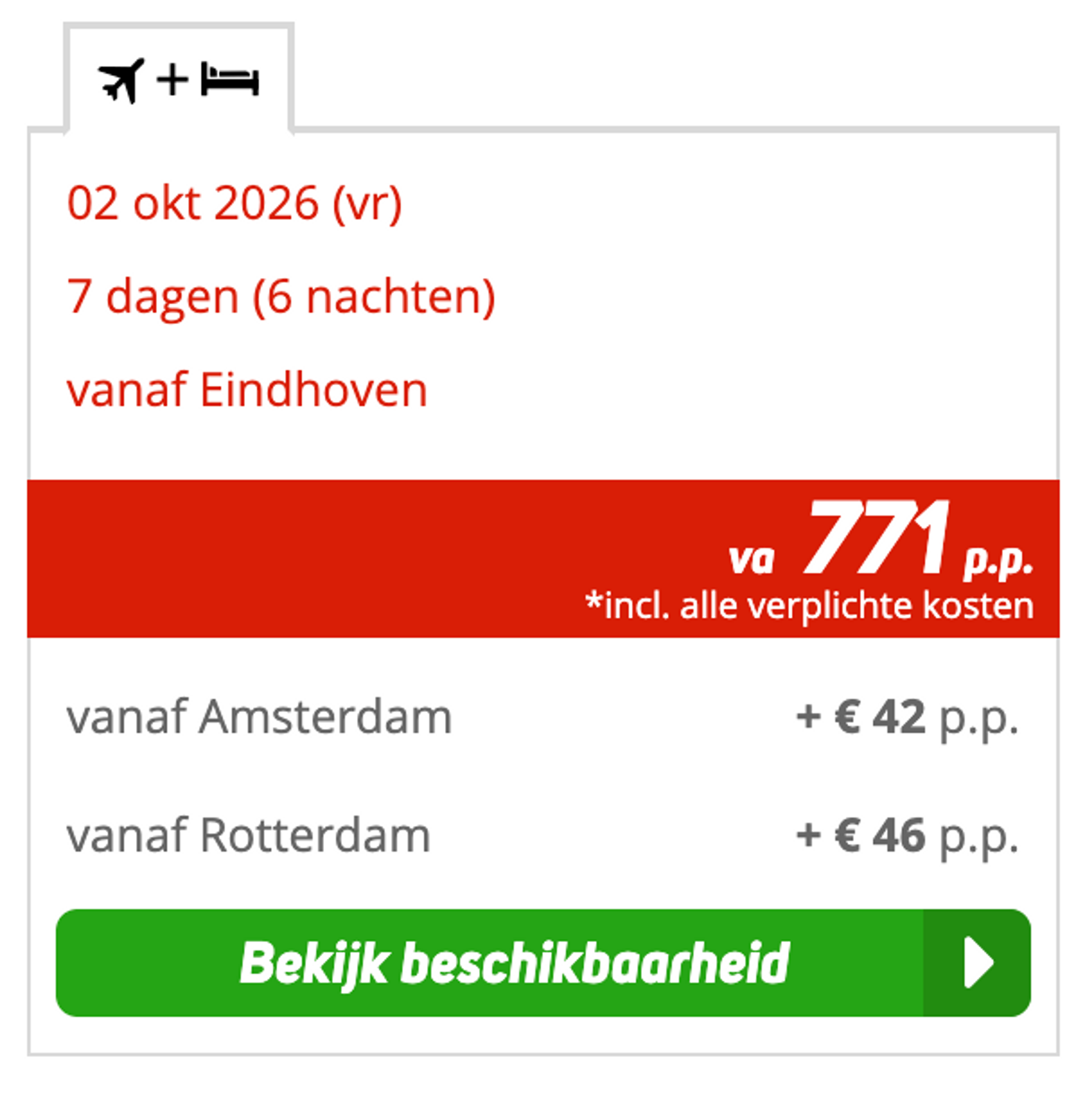 Boekingsvoorbeeld