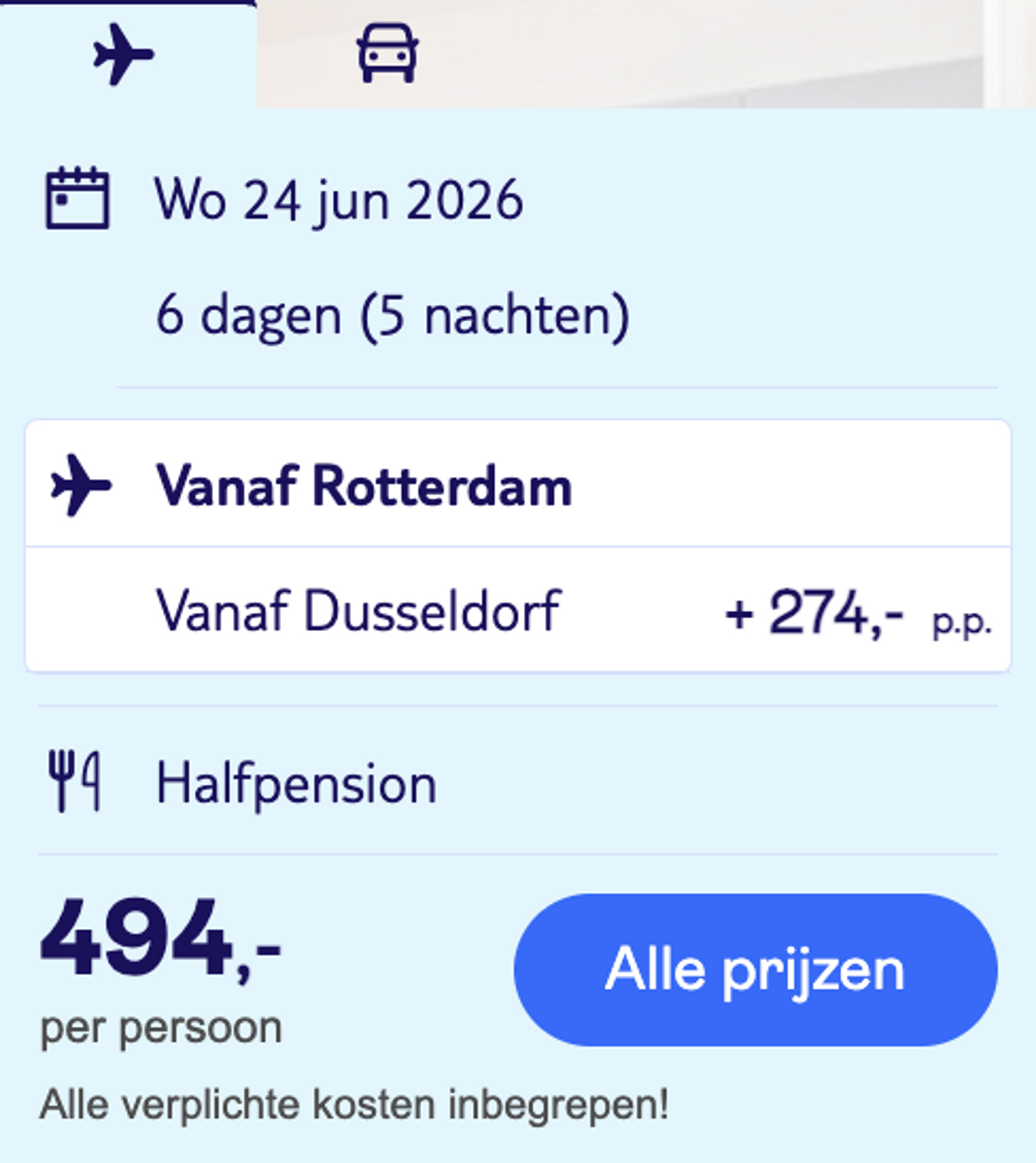 Boekingsvoorbeeld