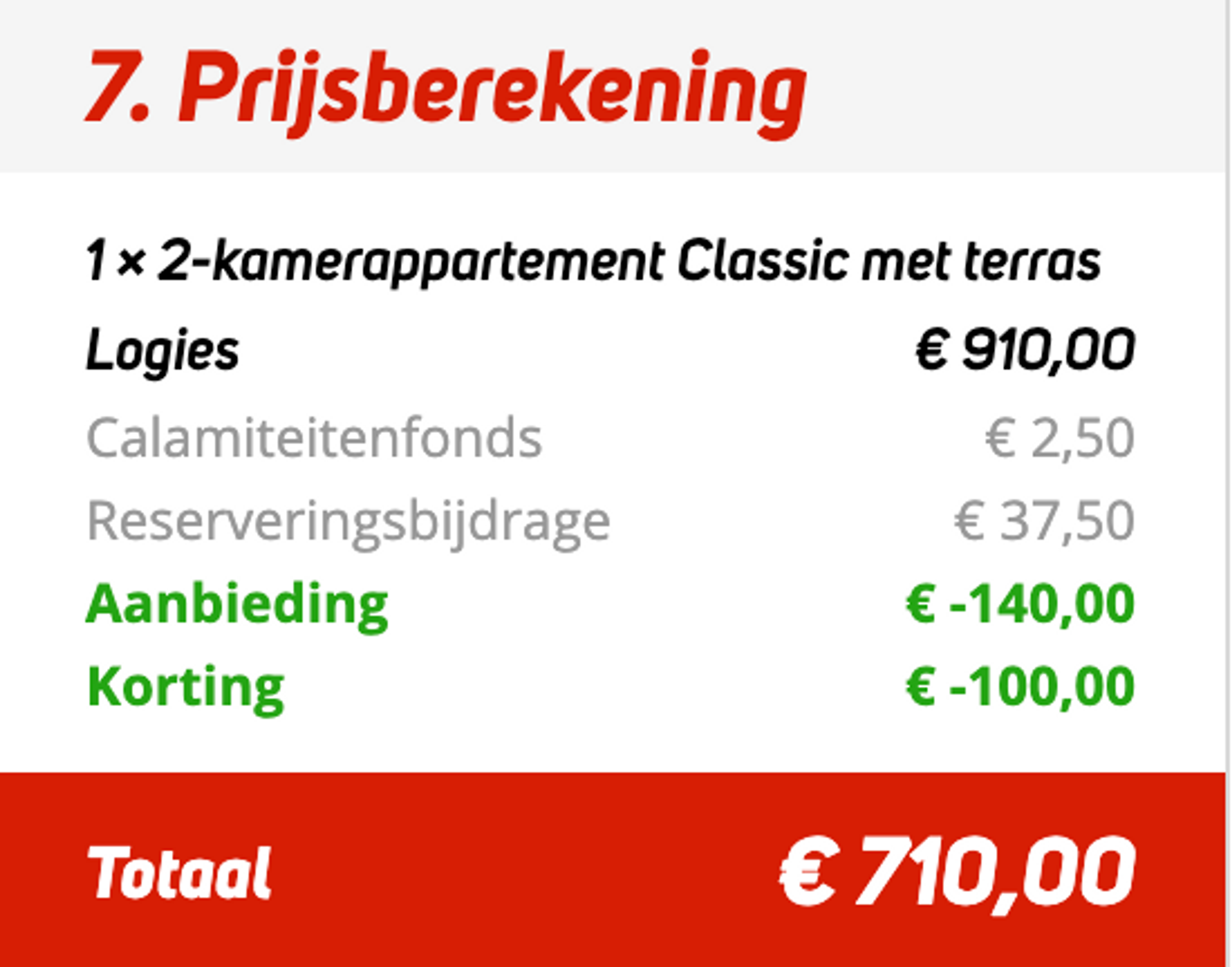 Boekingsvoorbeeld