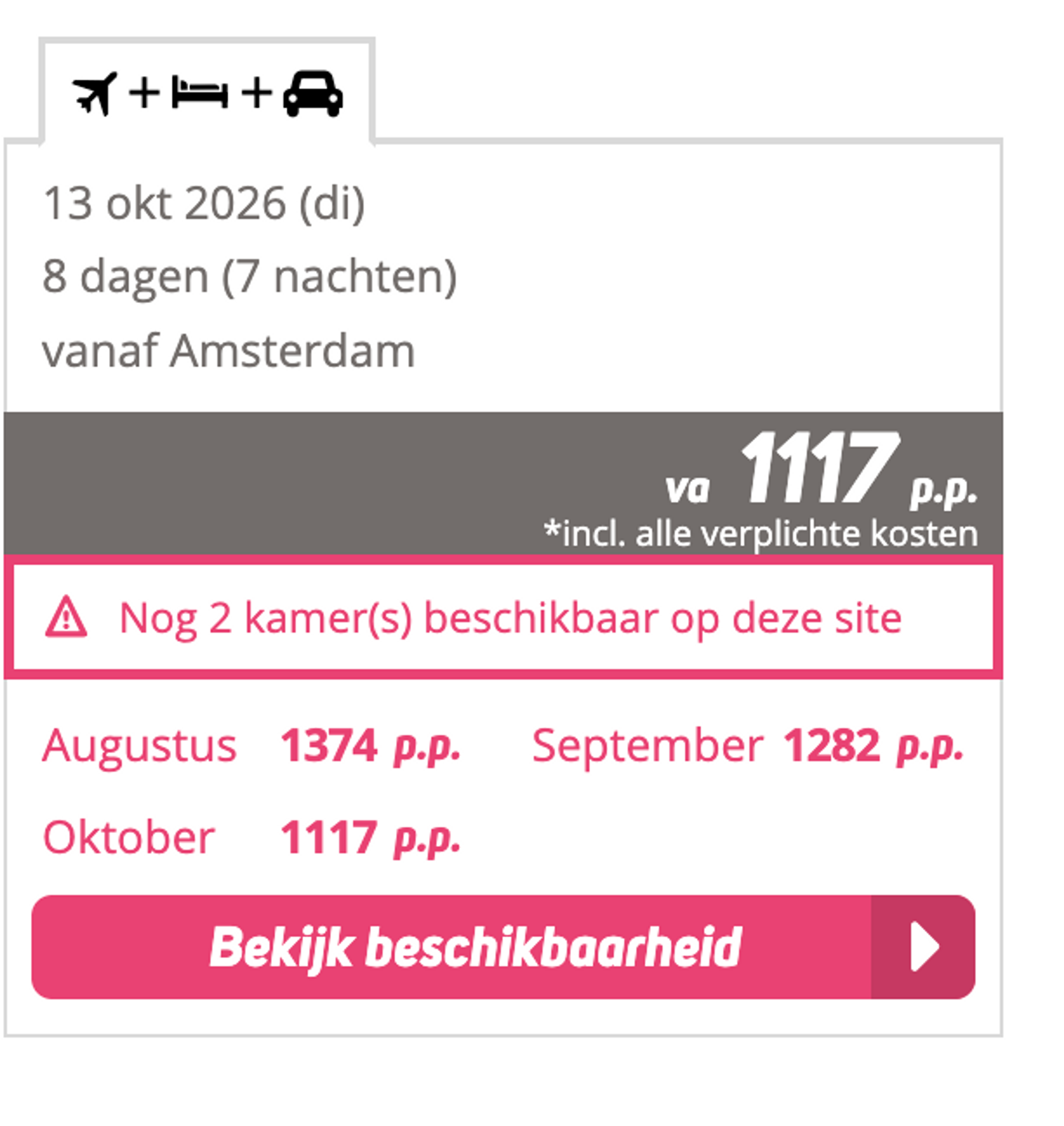 Boekingsvoorbeeld