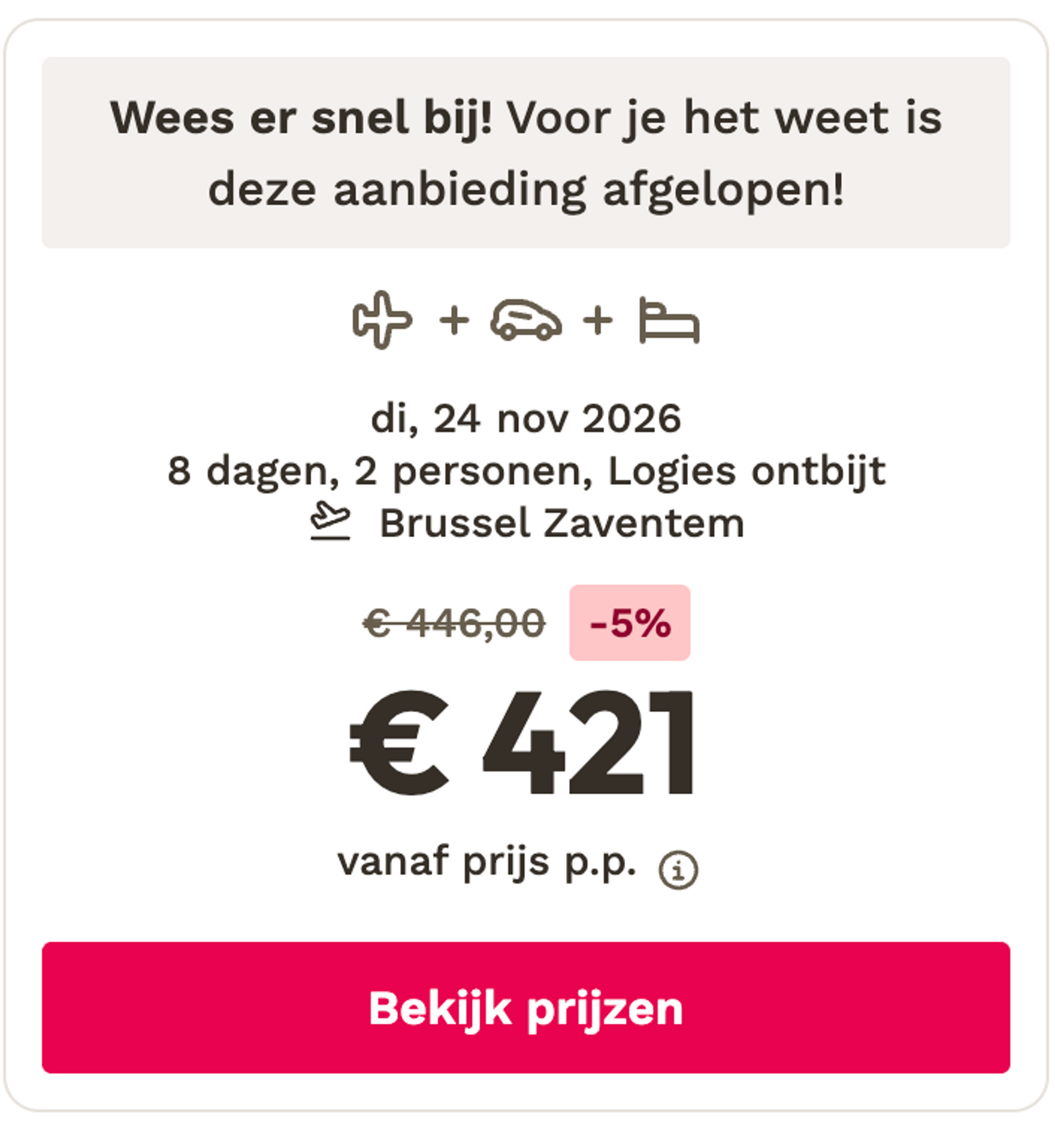 Boekingsvoorbeeld