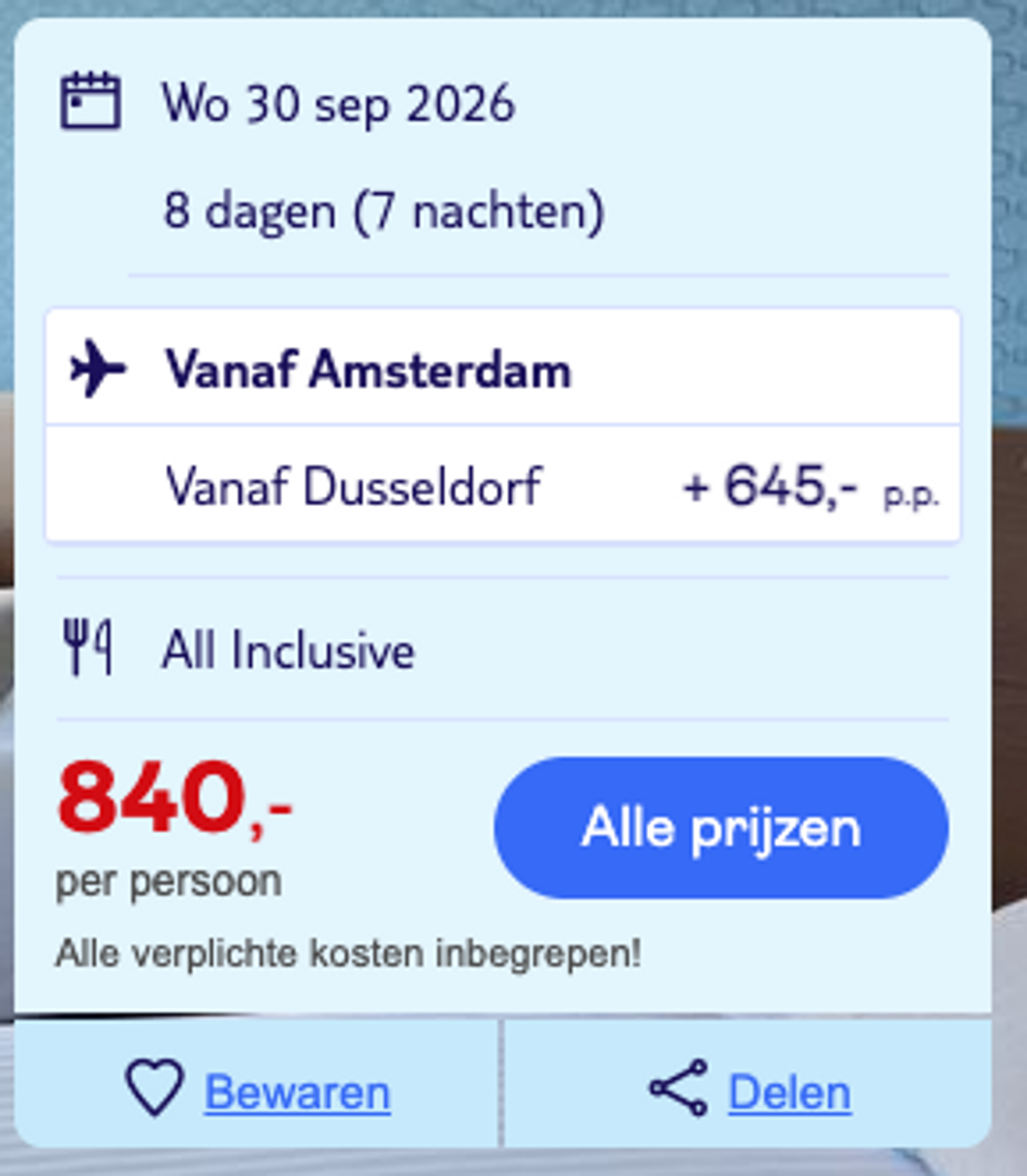 Boekingsvoorbeeld