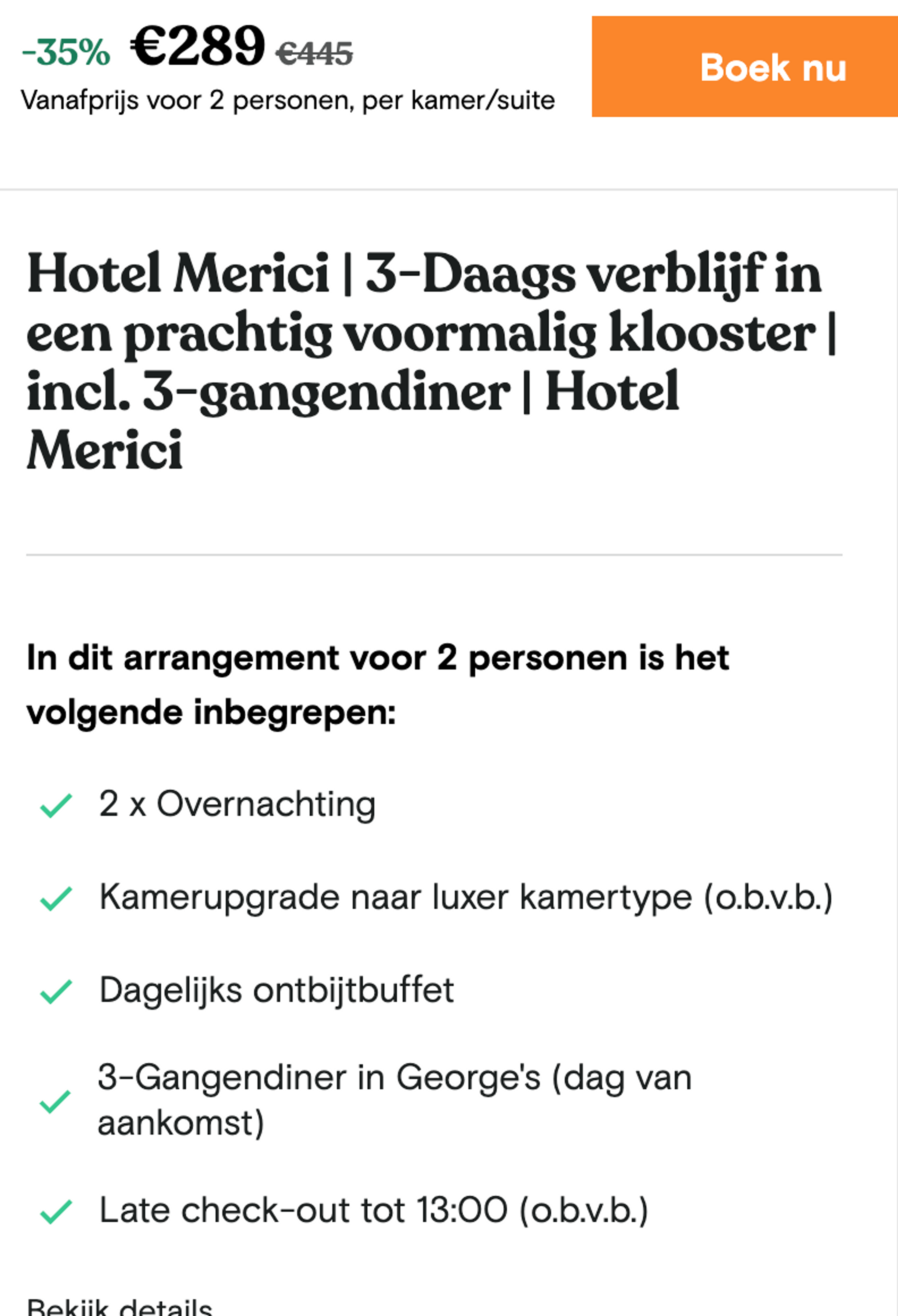 Boekingsvoorbeeld