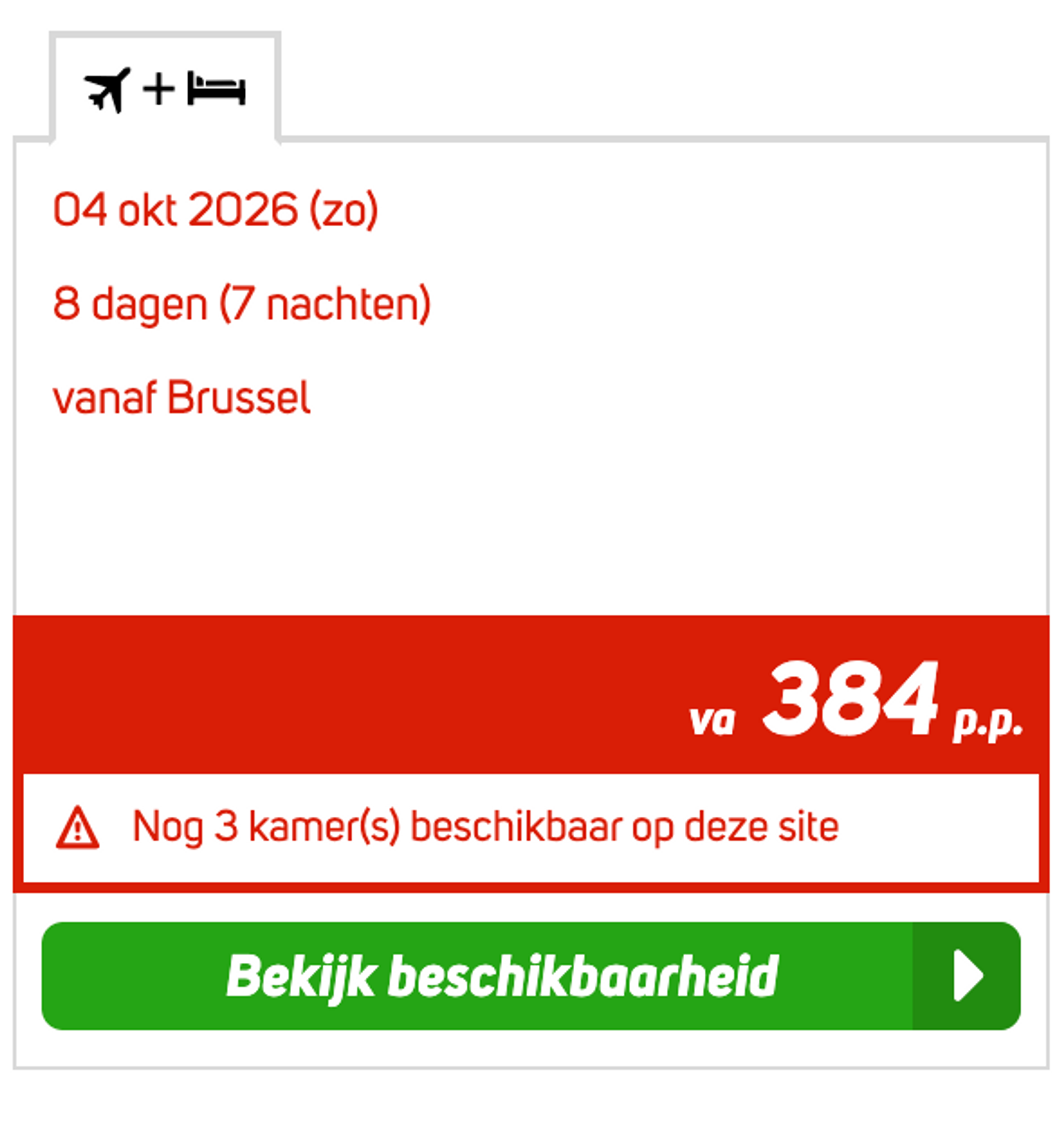 Boekingsvoorbeeld