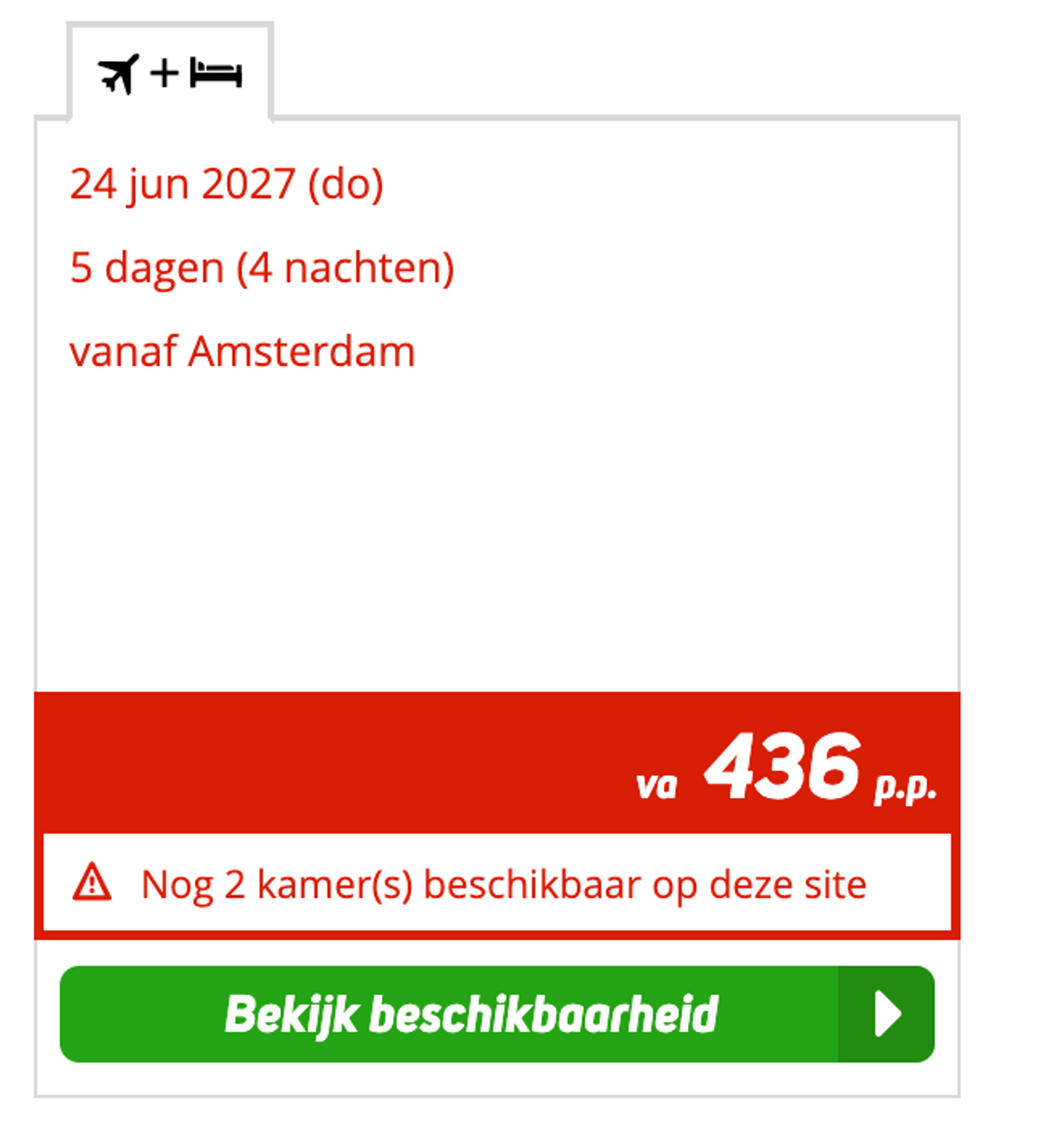 Boekingsvoorbeeld