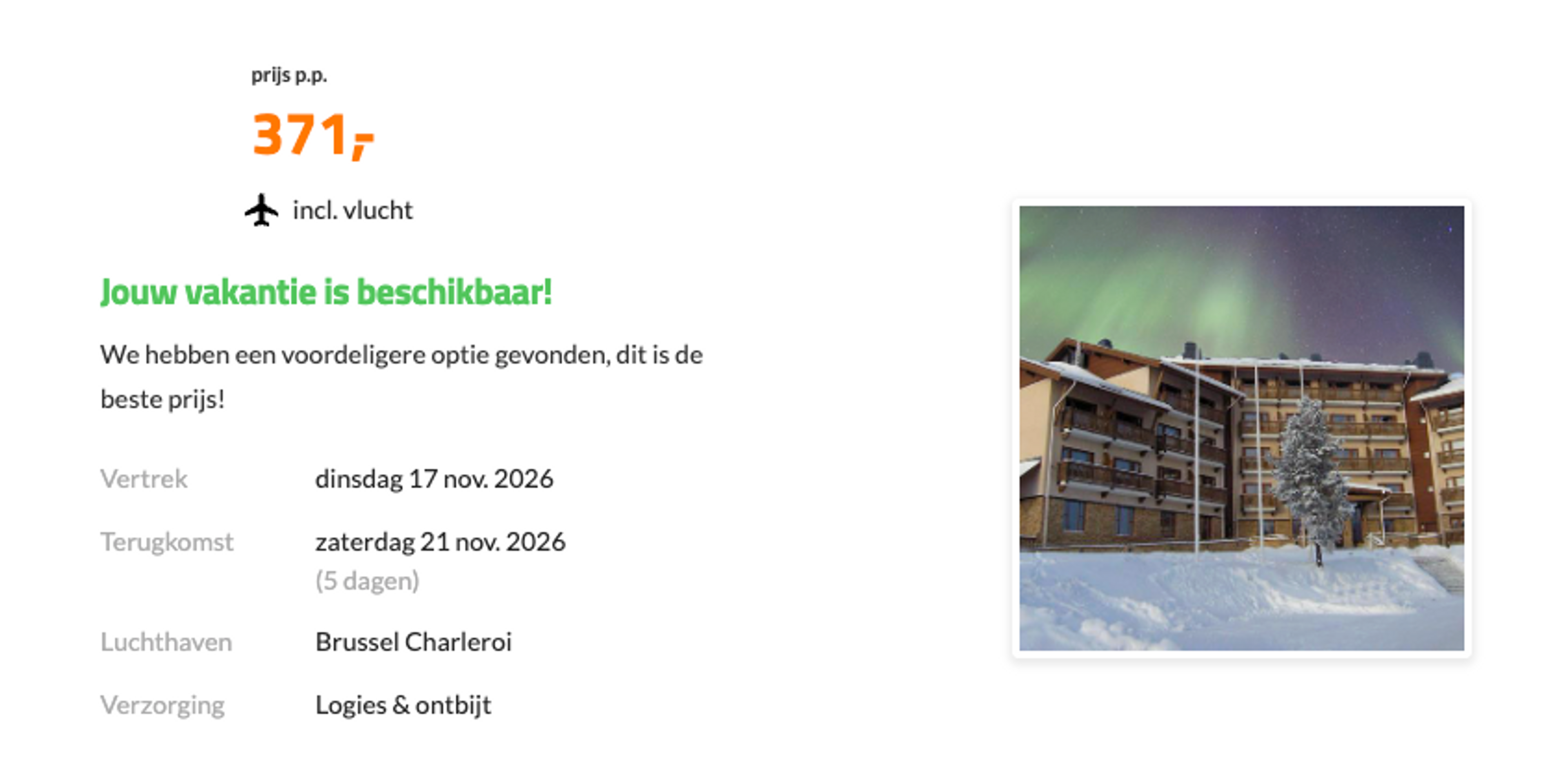 Boekingsvoorbeeld