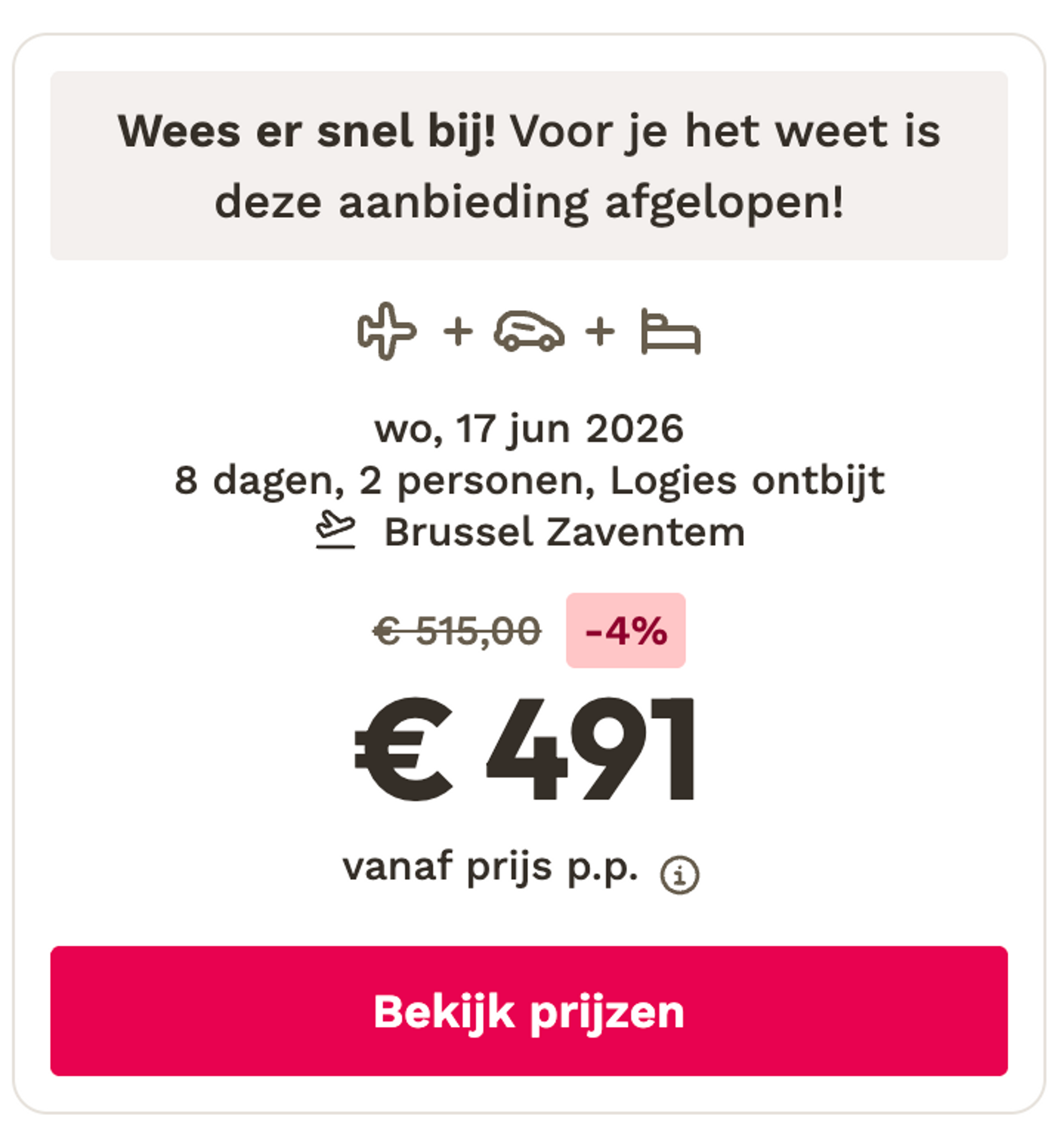 Boekingsvoorbeeld