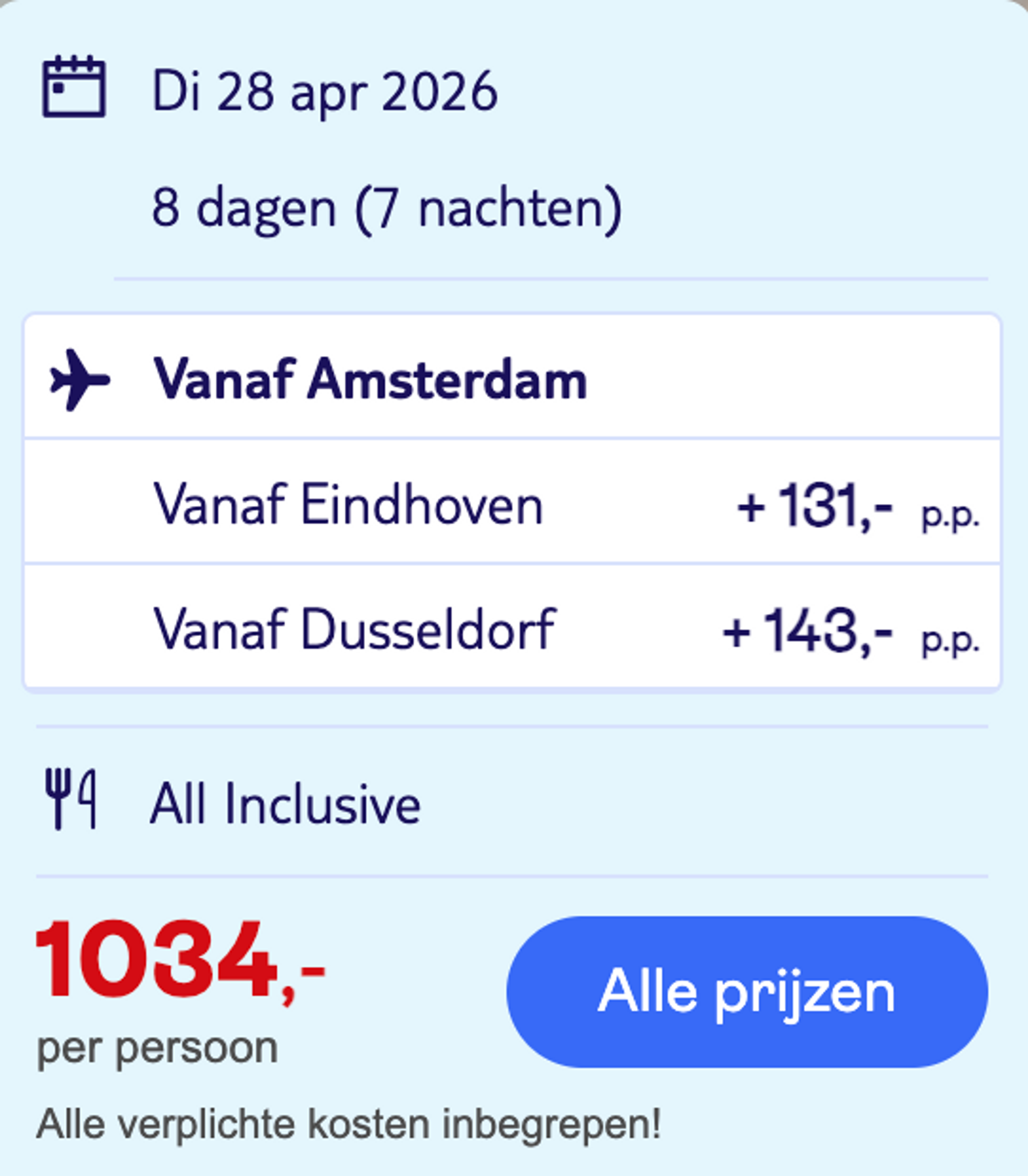 Boekingsvoorbeeld