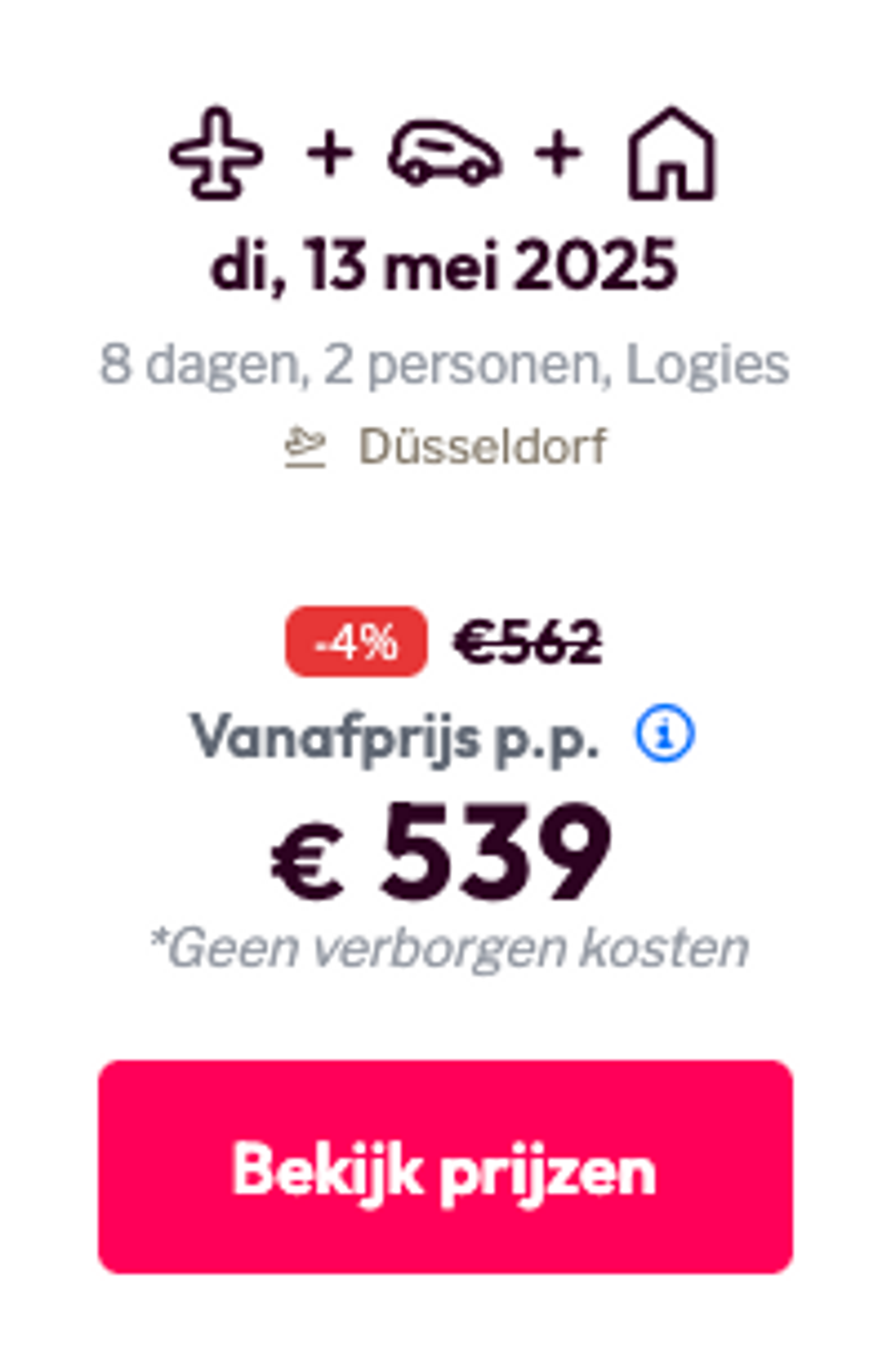 Boekingsvoorbeeld