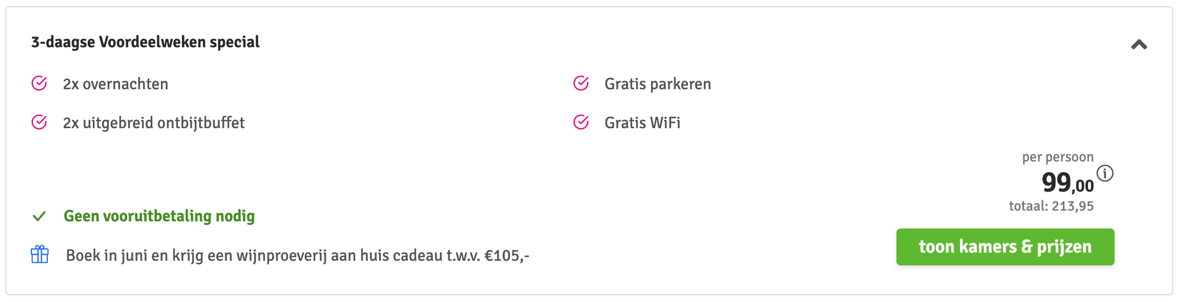 Boekingsvoorbeeld