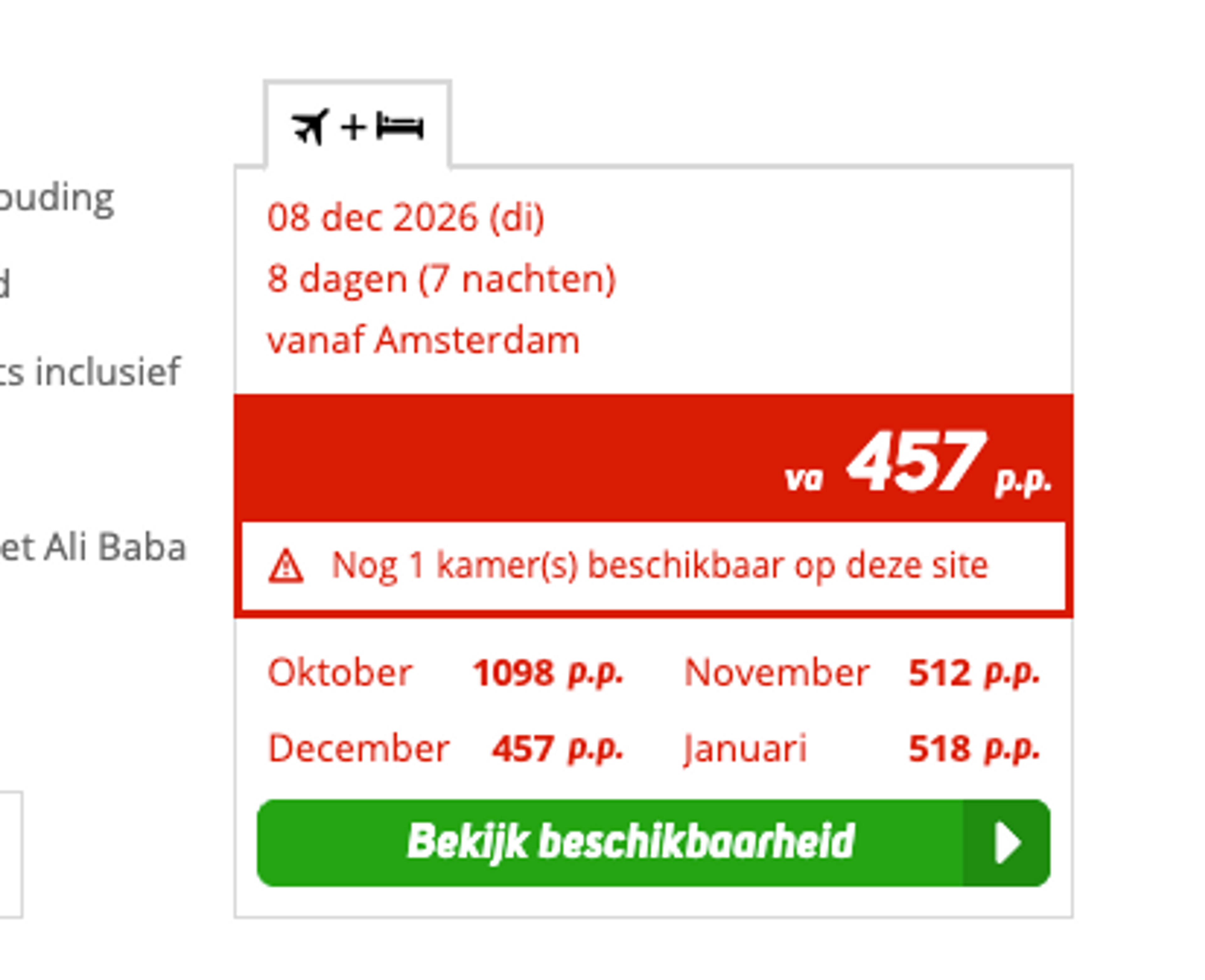 Boekingsvoorbeeld