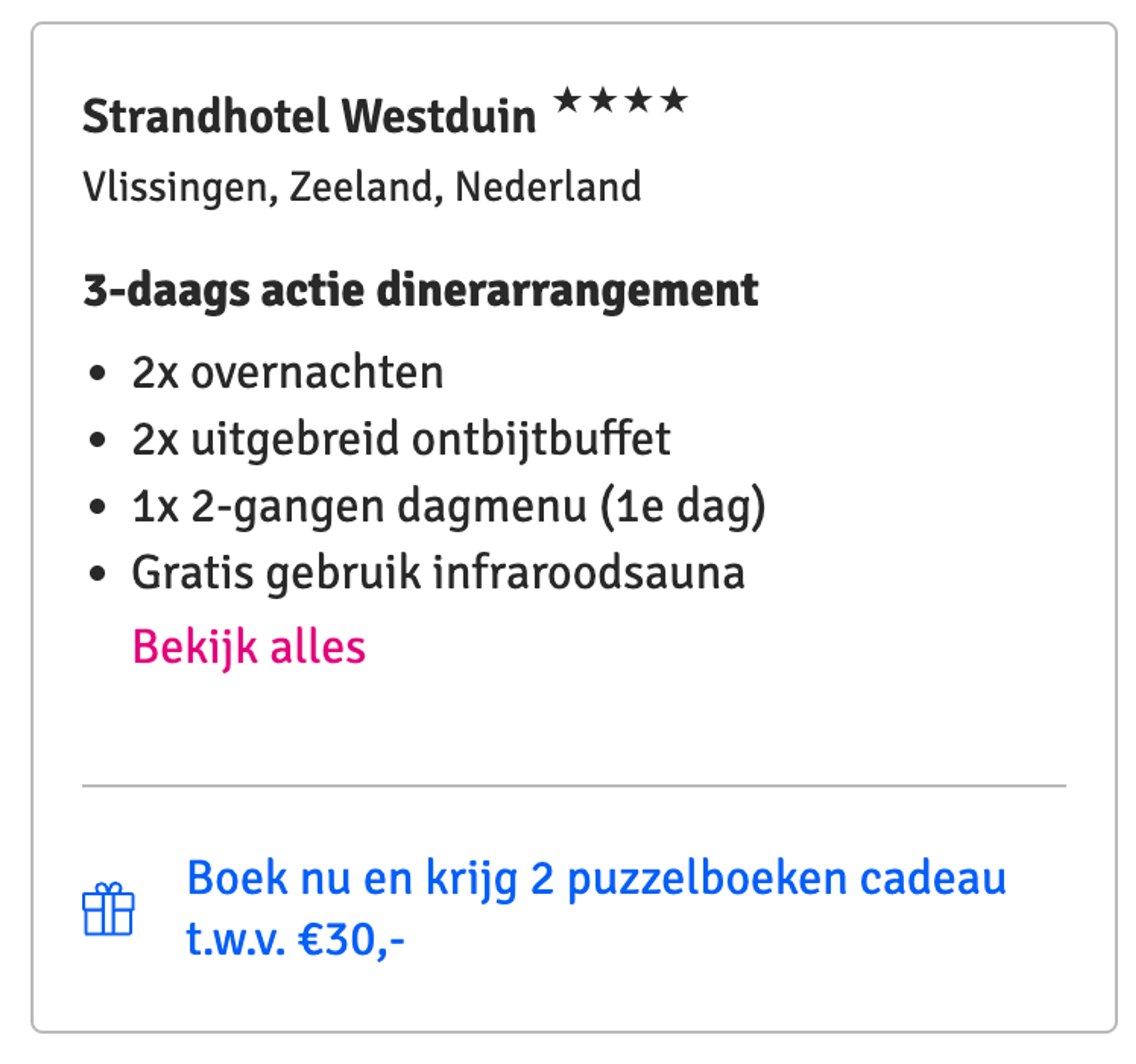 Boekingsvoorbeeld