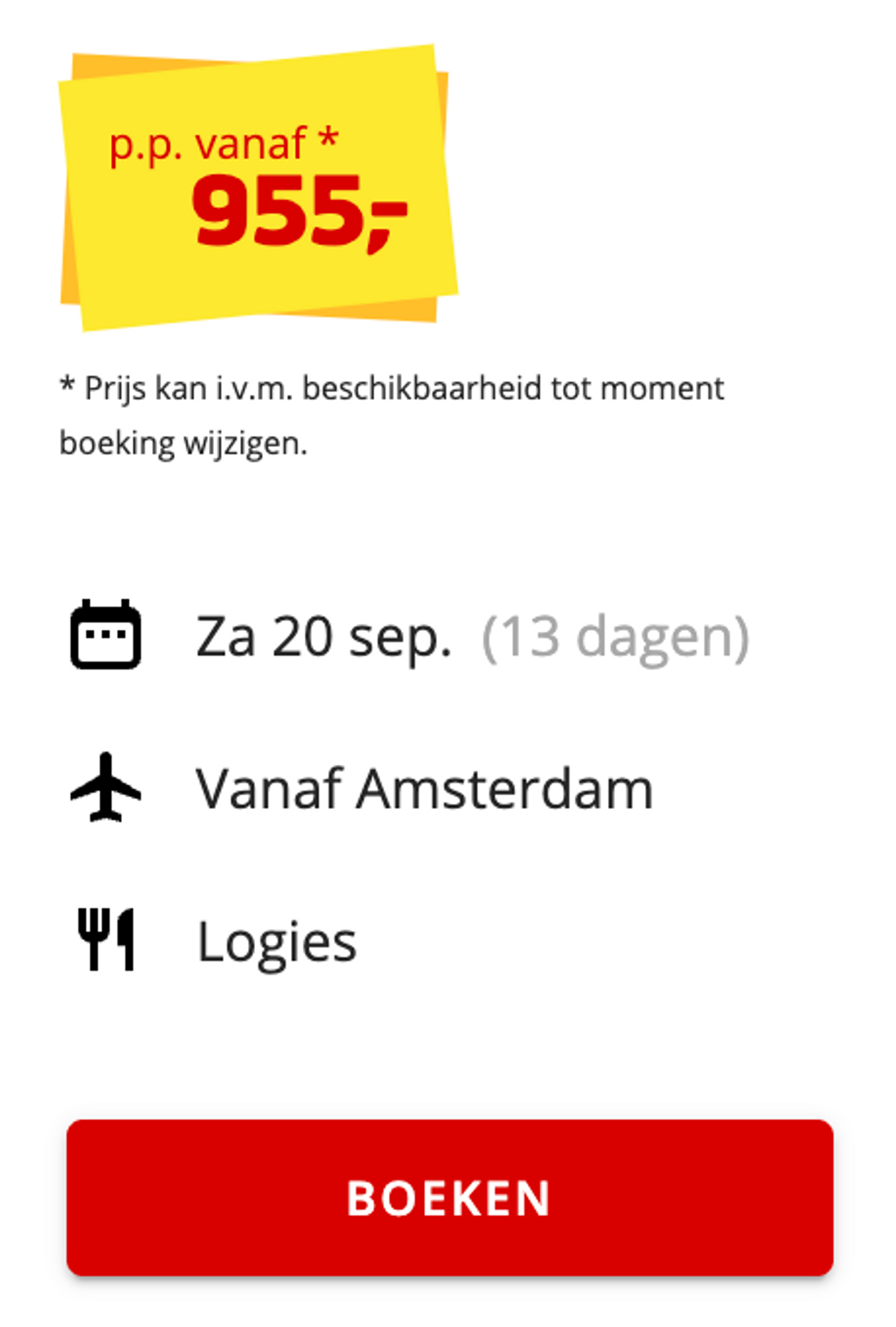 Boekingsvoorbeeld