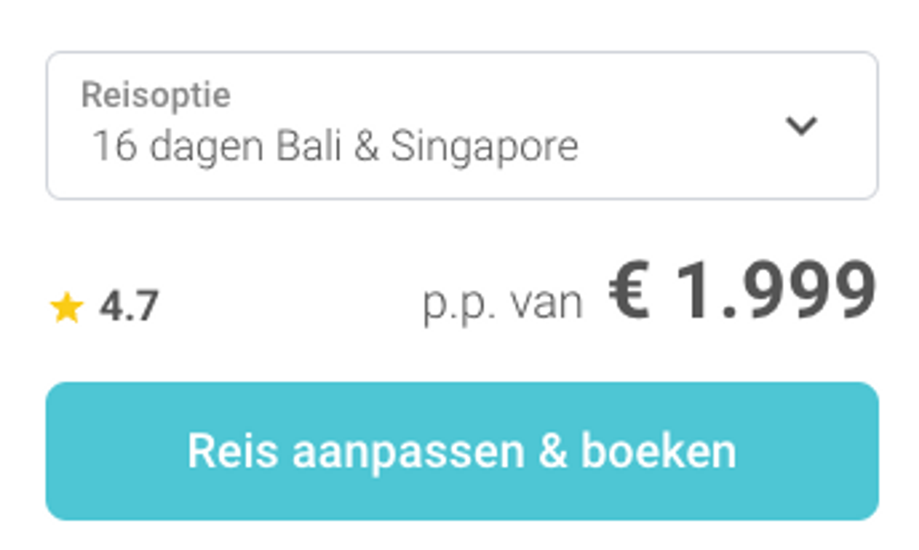 Boekingsvoorbeeld